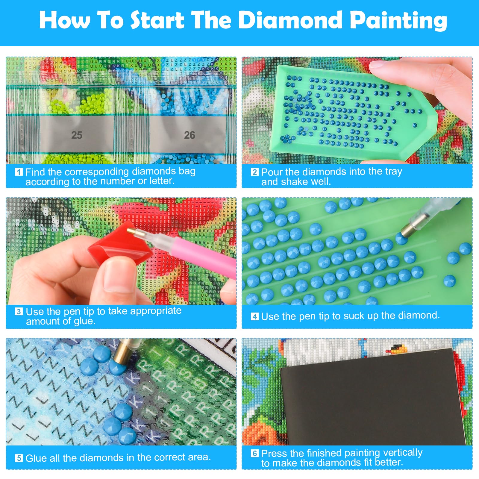 KEYIFA Diamond Painting Kit Complet Paysage, 5D DIY Full Drill Diamond Painting Pour Adultes, CréAtifs Peintures Arts Diamond Painting Avec Accessoires, Murale DéCoration 30x40cm