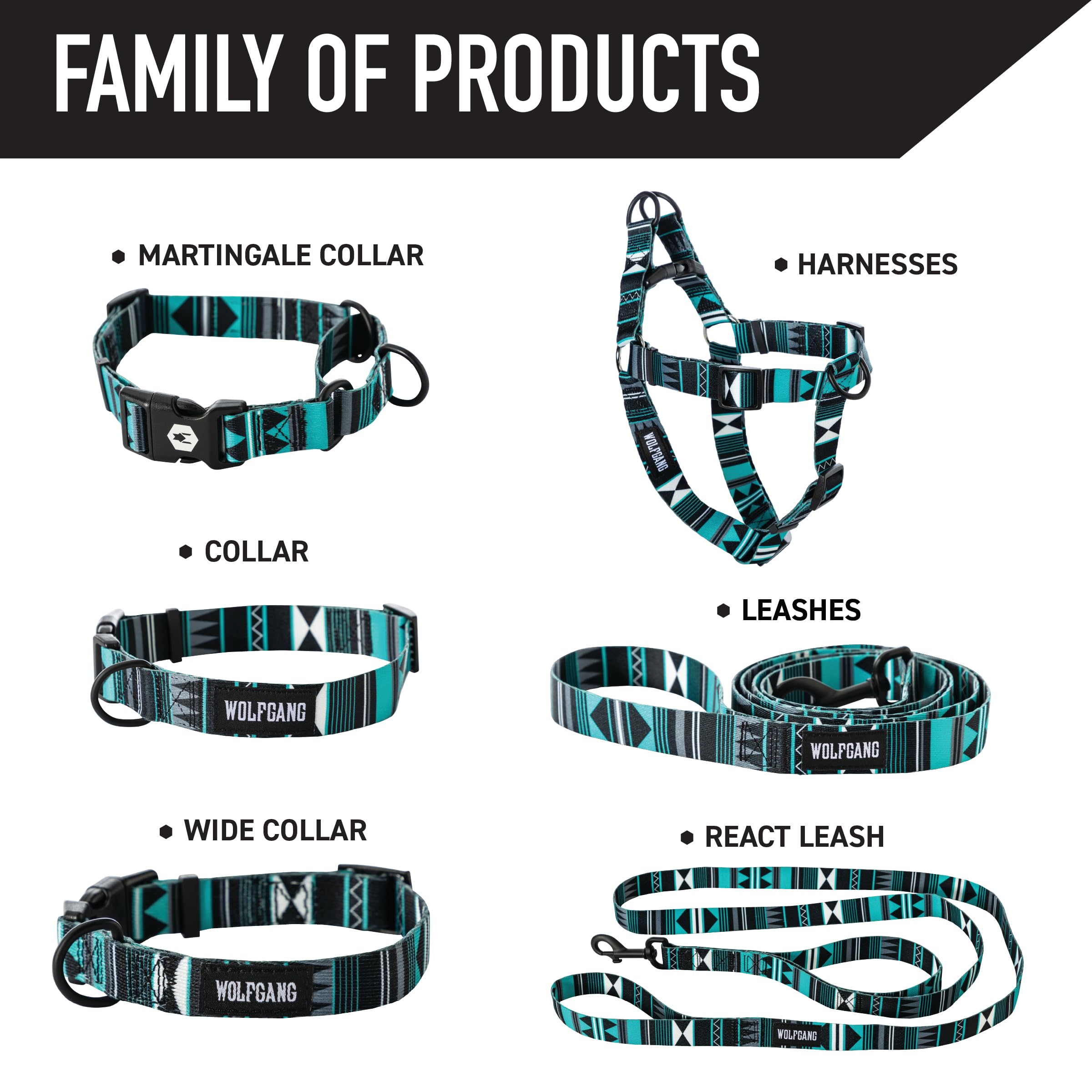 Wolfgang - Arnés ajustable para perro, resistente y probado a más de 800 libras, para caminar y entrenar, estampado WesternSky, talla L