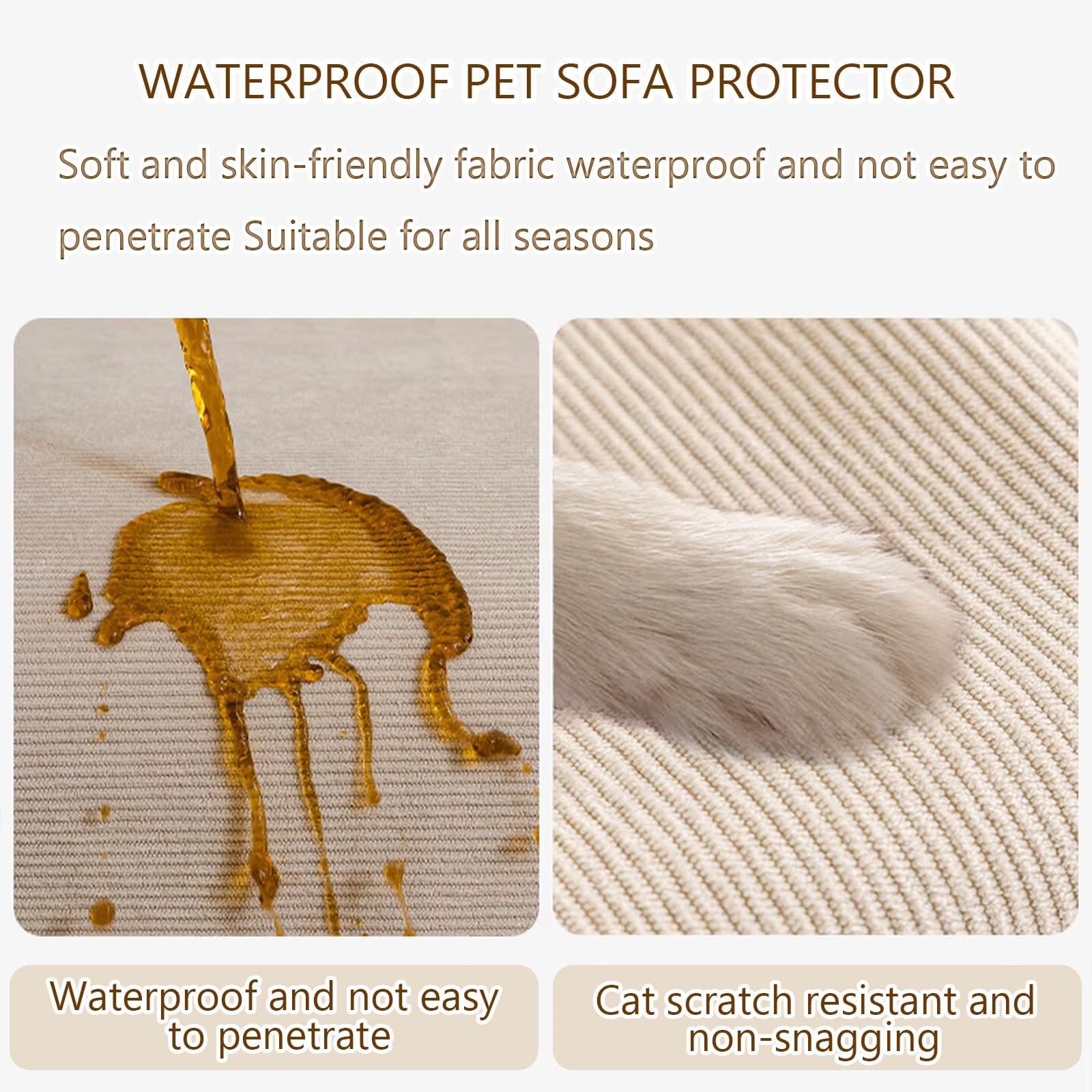 Genérico Funda De Sofá Universal Impermeable - Ajuste VersáTil para Varios Modelos - Manta Cubre Sofa Antideslizante(Brown,110x240cm)