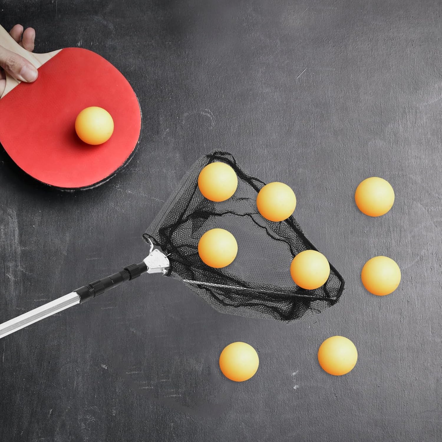 Portable Telescopic Table Tennis Balls Picker with Lightweight Retractable Handle Convenient Balls Collector for Indoor and Outdoor Use Space-Saving Design
