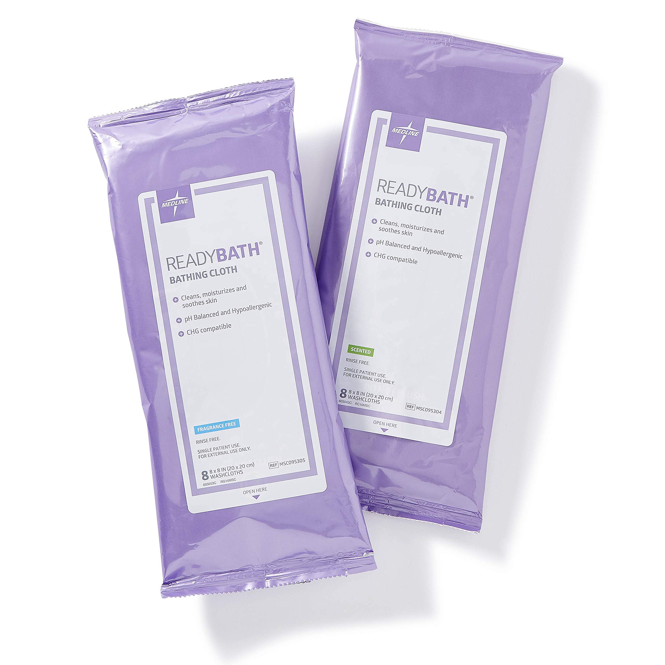 Medline Readybath Total body Cleansing standard Weight Washcloths, 30 count