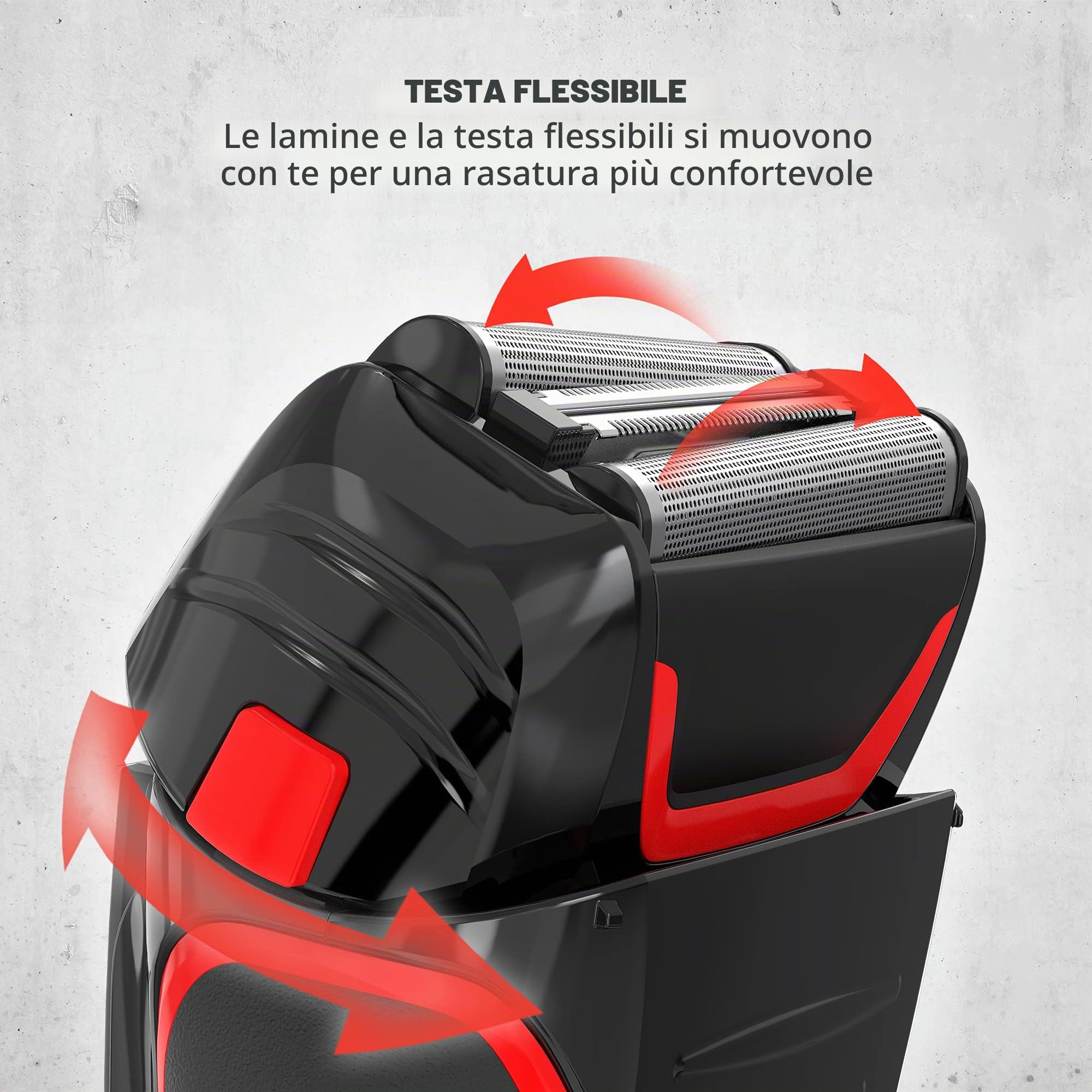 Wahl Clean and Close Plus, rasoio elettrico da uomo, rasoio elettrico da uomo, rasatura per barba, rasoio viso, lamina flessibile, trimmer di precisione, completamente impermeabile, facile da pulire,
