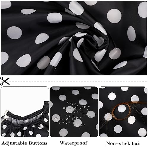 Miniatura 36 de FEBSNOW Capa de peluquero impermeable profesional para corte de cabello, cepillo para corte de pelo, verde militar, kit de peluquería para barba