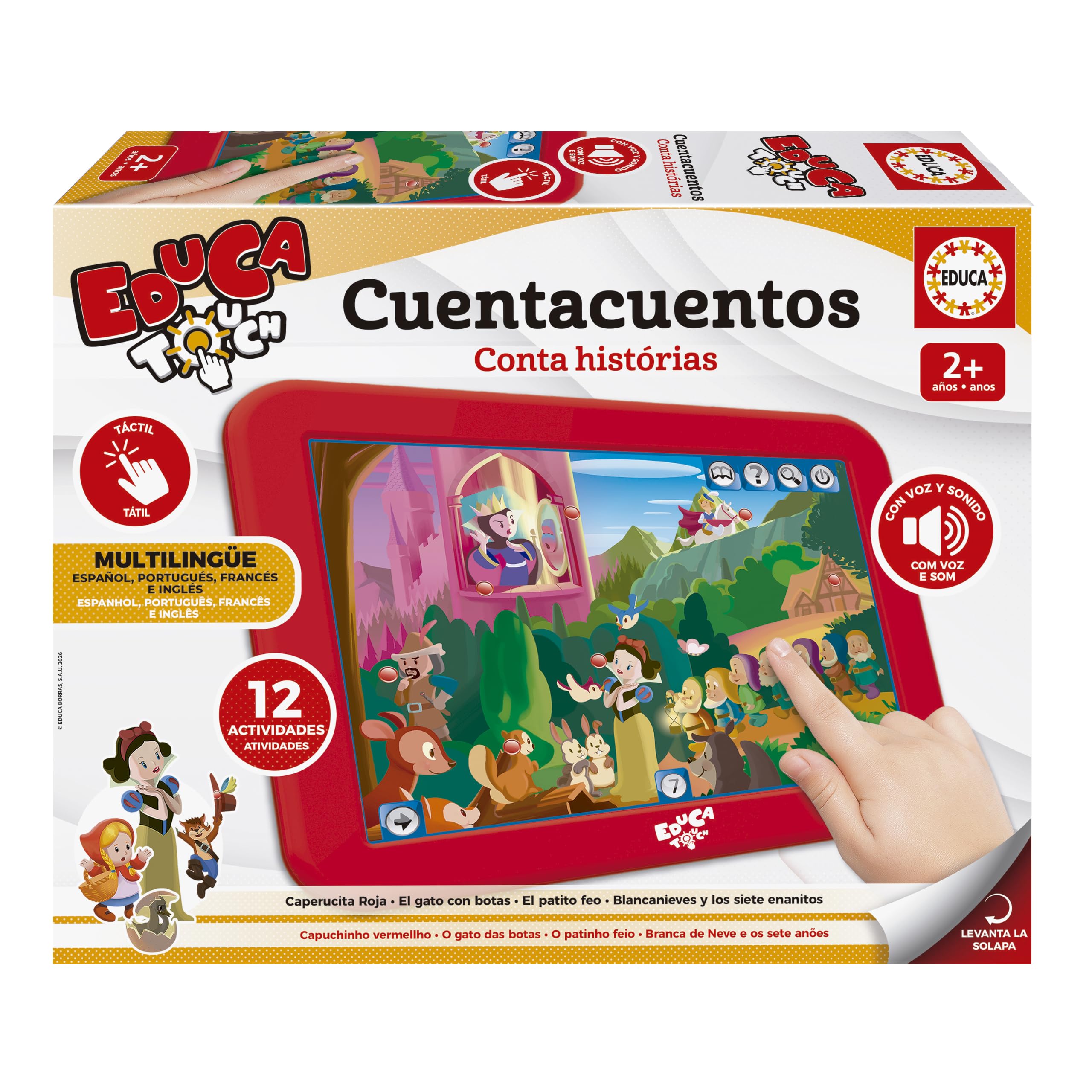 Educa - EducaTouch Junior, Érase una Vez Cuentacuentos, con música y Canciones, Juego Educativo para niños, a Partir de 24 Meses (15746)