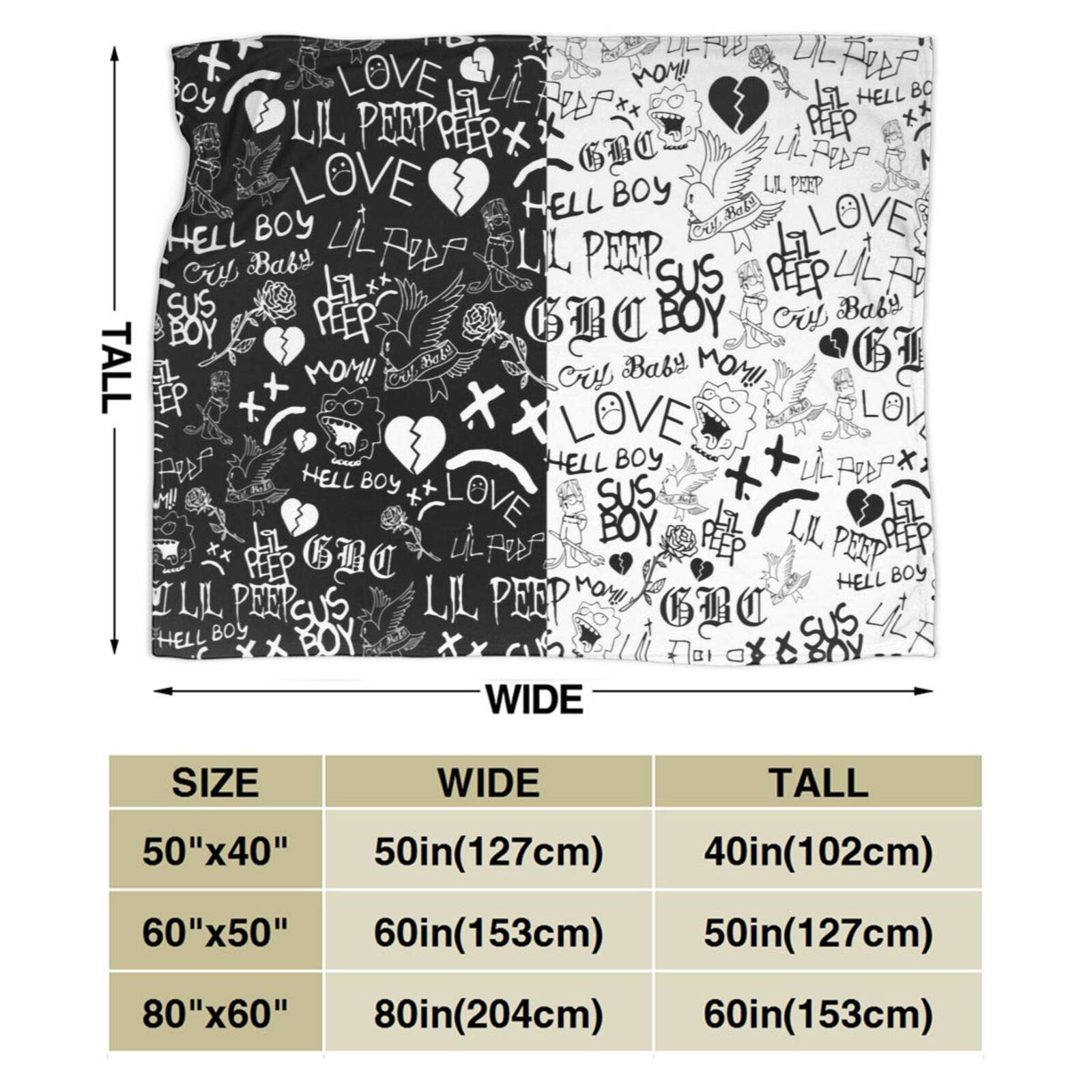JLOVE Lil Peep Blanket Soft Cozy Throw Blanket Micro Fleece Couch Blankets  40 X 50 Inch : Amazon.sg: Home