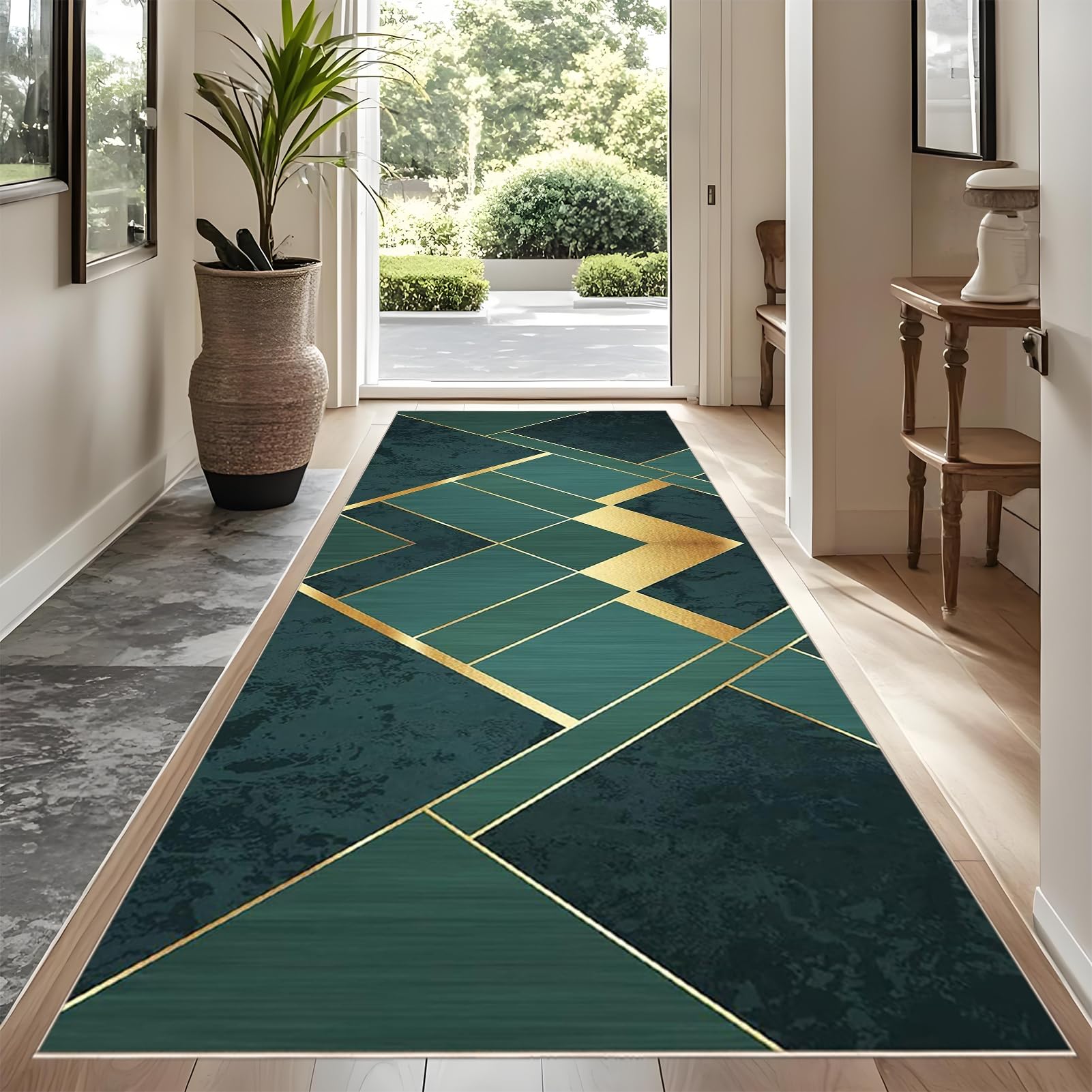 YUEAENK Long Runner Rugs for Hallway Non-Slip 40 x 300 cm Hallway Runner Mat Extra Long Washable kitchen runners Entryway Rug Carpet Runner for Kitchen Doorway Laundry Room