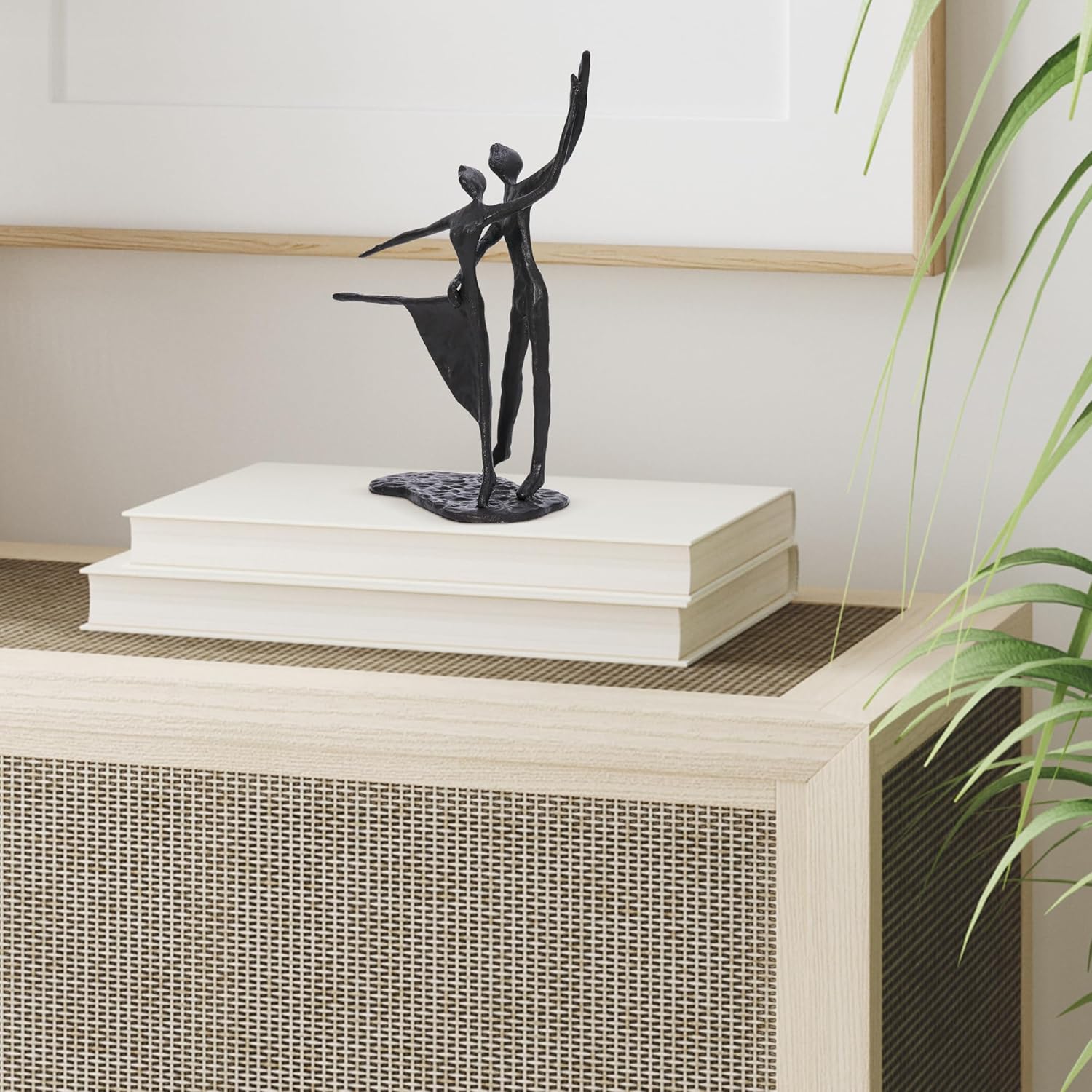 Hanna Roberts Couple Sculptures Cast Iron Gift for Anniversaries Wedding Birthday Valentines, Abstract Figurine Bookshelf Decor, Metal Statues Desktop Decoration - Image 8