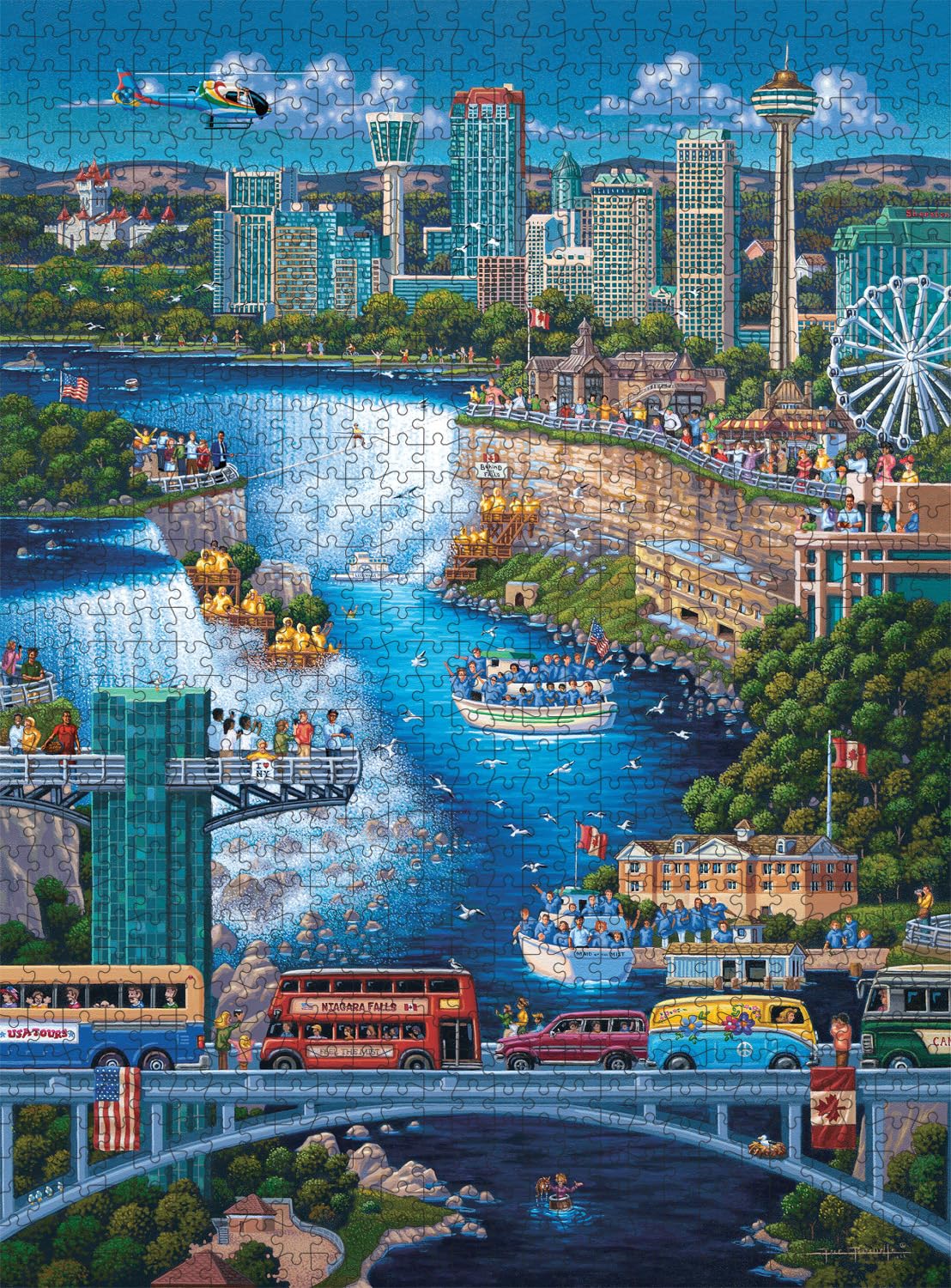 Buffalo Games - Eric Dowdle - Niagara Falls - 1000 Piece Jigsaw Puzzle for Adults -Challenging Puzzle Perfect for Game Nights - Finished Size is 26.75 x 19.75