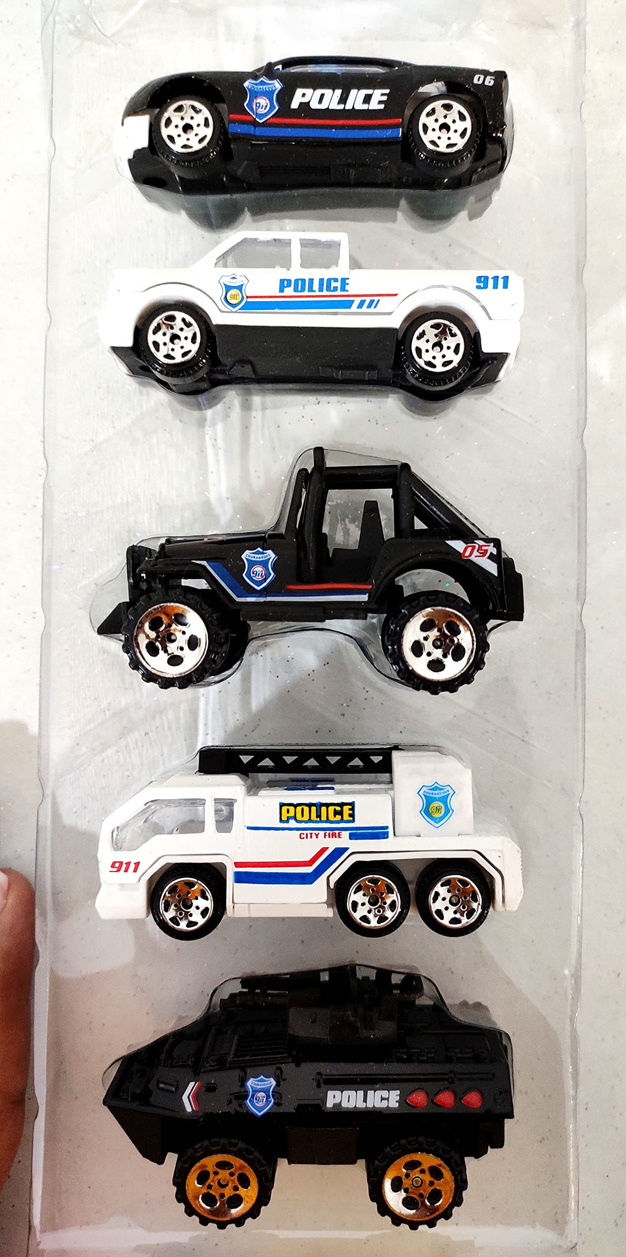 Kuchuk Police Car 5 Set With Free Wheels, Kids, Black (B0BCR67TJX) Amazon Price History, Amazon Price Tracker