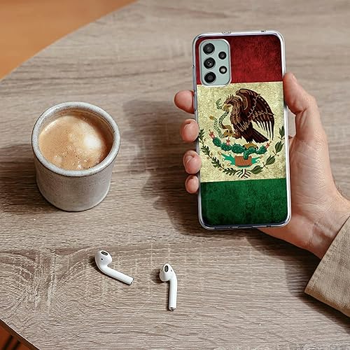 Miniatura 6 de Rossy Funda para teléfono Samsung Galaxy A32 5G Galaxy A32 5G transparente con patrón de bandera mexicana vintage mexicana para mujeres y hombres,