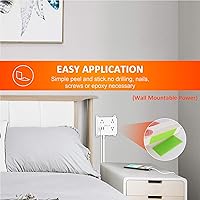 Vista 4 de Tiras de gancho y bucle con adhesivo, 2 x 4 pulgadas, 24 juegos de cinta adhesiva de gancho y bucle, tiras adhesivas resistentes, cinta adhesiva