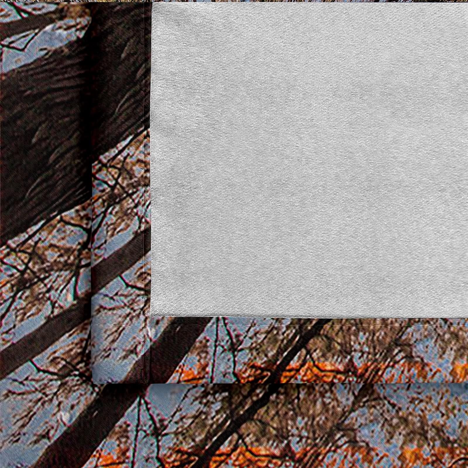 Wycian Küchenvorhänge Vorhang Grau Braun 2 Er Polyester Himmel und Bäume H138 X B102Cm für Schlafzimmer