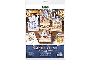 Katy Sue Nativity Scenes Pop-up Christmas Card Making Kit - Festive Christmas Gift