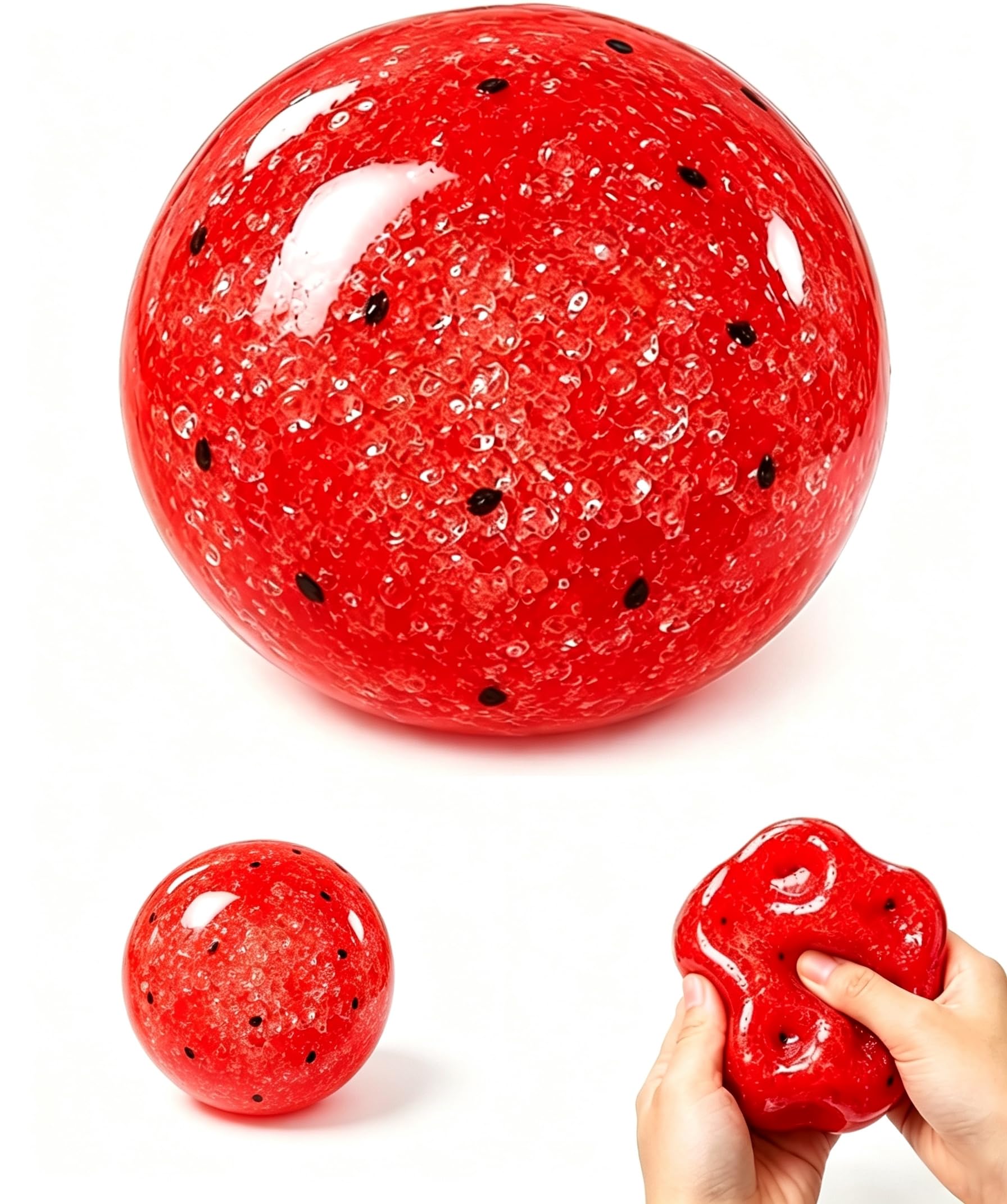 Squishy Stress Relief Ball, Crunchy Squeeze Fidget Toy for Office Home Party Gift Desktop Decoration (D) — image 1