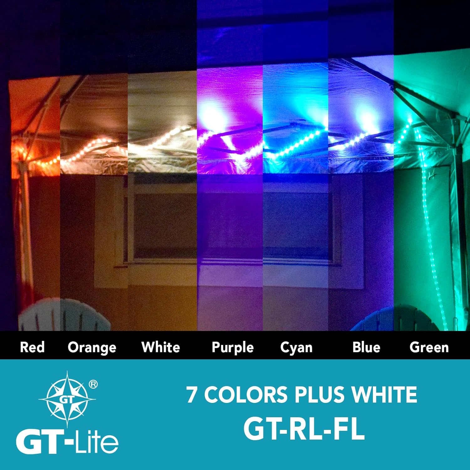 16ft Color-Changing LED Outdoor Rope Lights with Remote