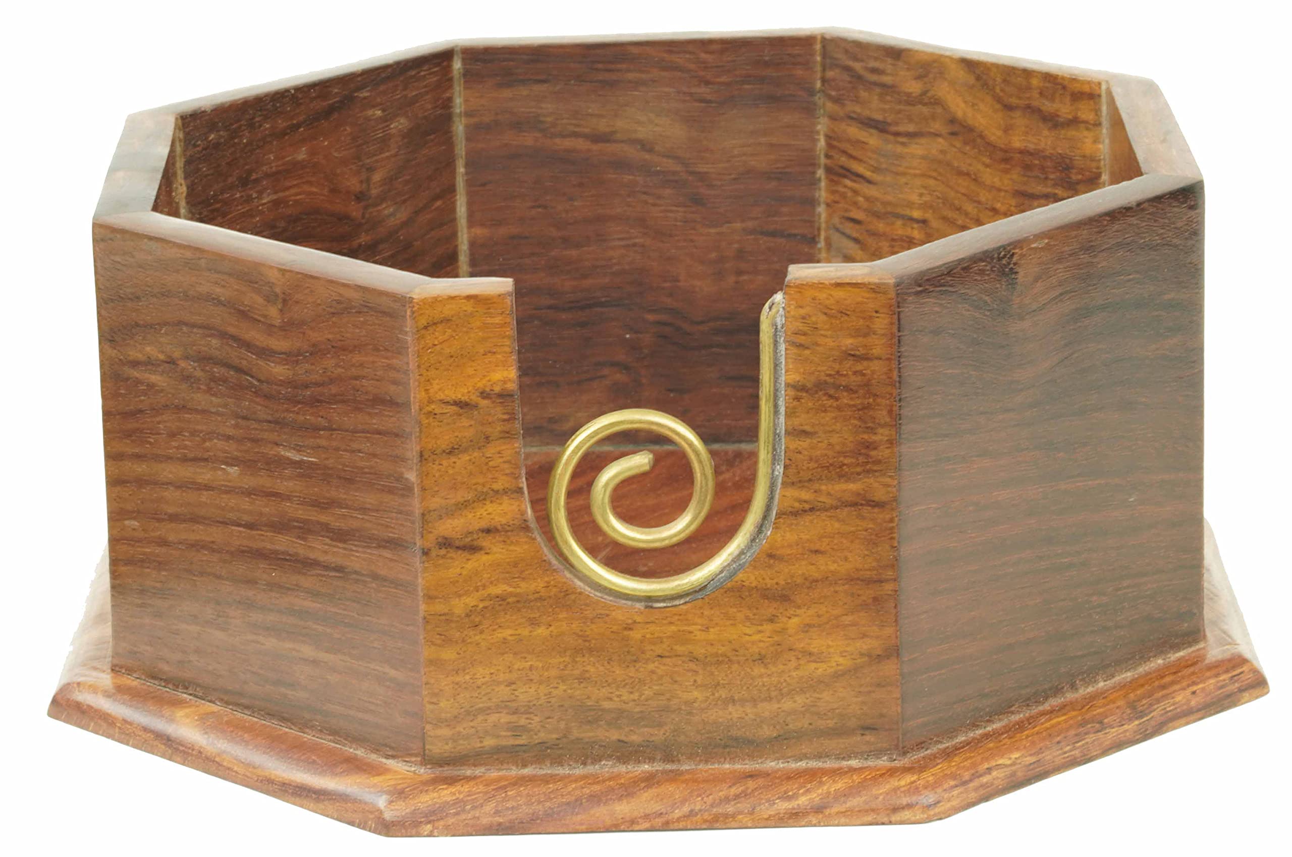 Wooden Yarn Storage Bowl with 100% Smooth Threading (Octa Smooth Special)