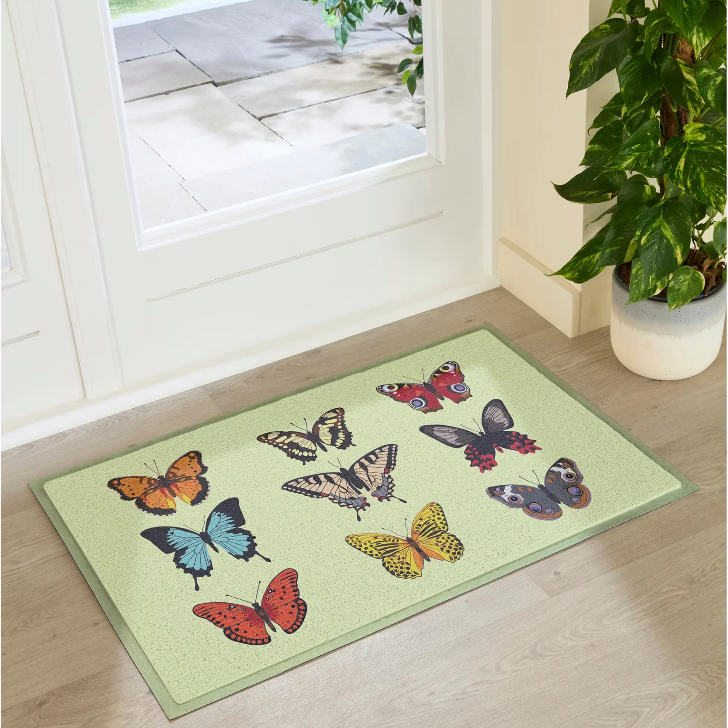 Artsy Mats Butterfly Pattern Indoor & Outdoor Door Mat - Incredibly & Weatherproof Doormats - Non Slip Mat, (90x60 cm)
