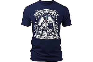 Patriotic Mens T-Shirt, USA Flag Graphic Tee, Crew Neck American Pride Military Shirt