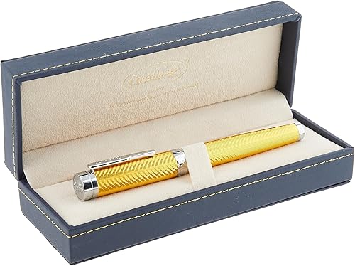 Miniatura 4 de Conklin Herringbone Signature Pluma Estilográfica Amarillo - M