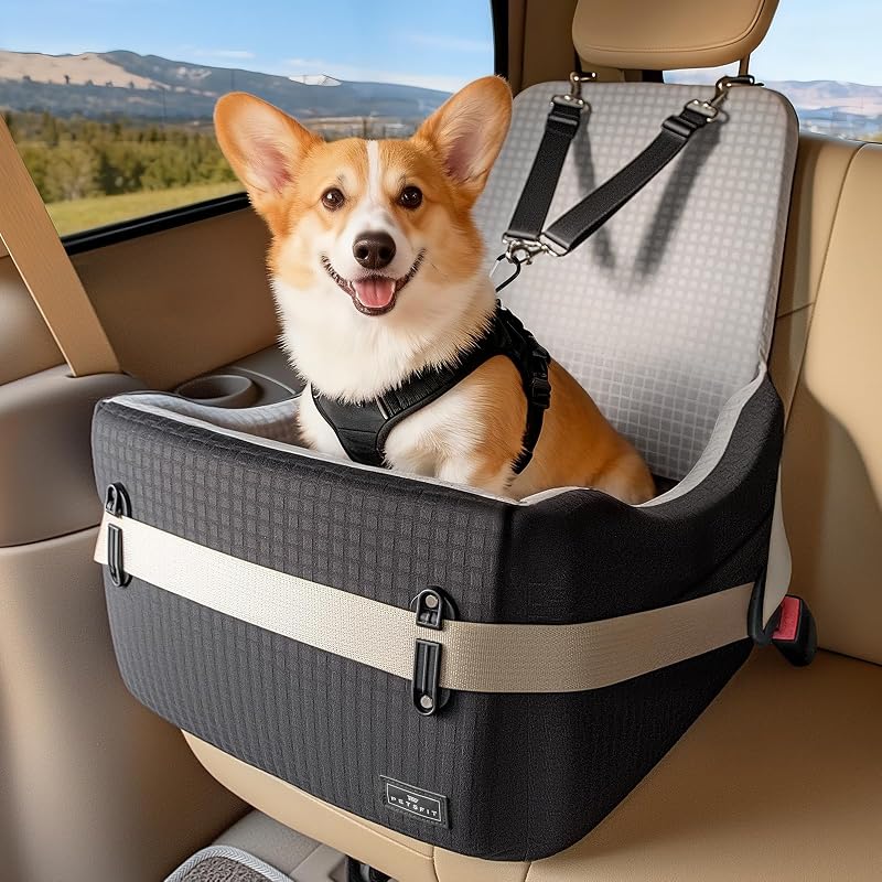 Assento Elevatório para Cães PETSFIT com Fivelas de Segurança Patenteadas e Almofada de Espuma de 13 cm