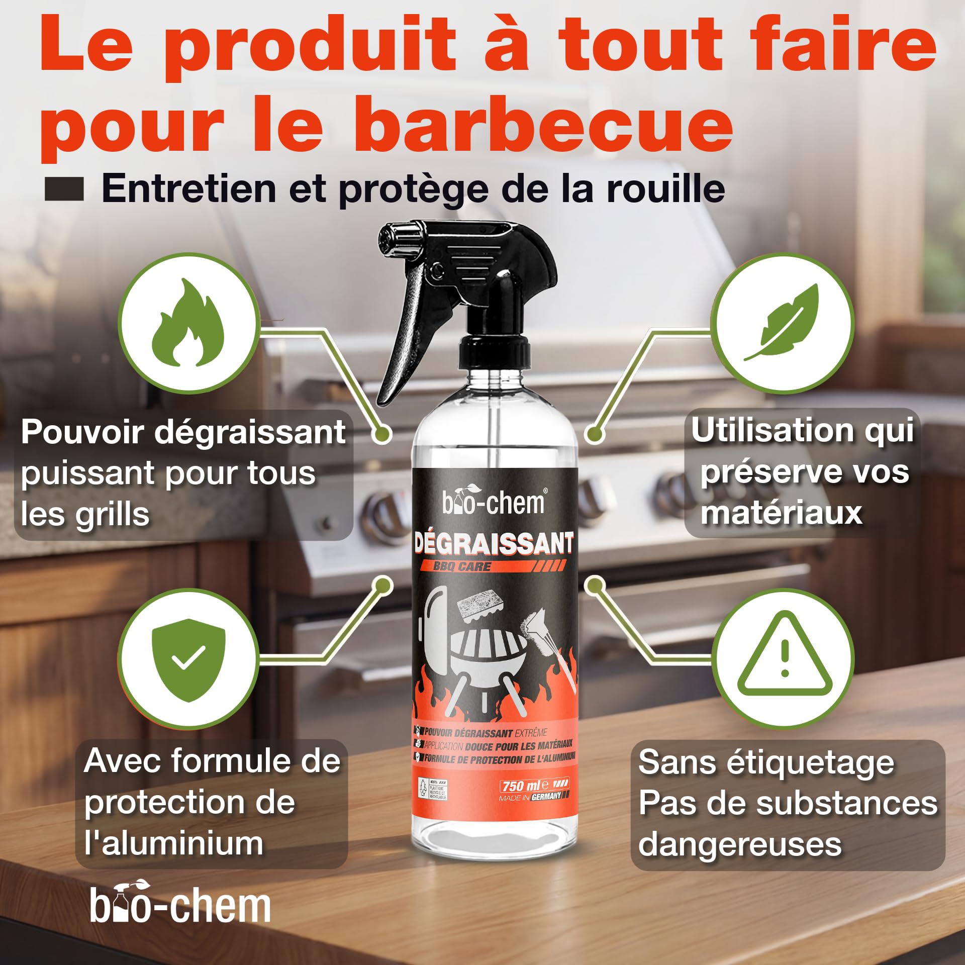 Bio-Chem Spray dégraissant pour barbecues 5L prêt à l'emploi