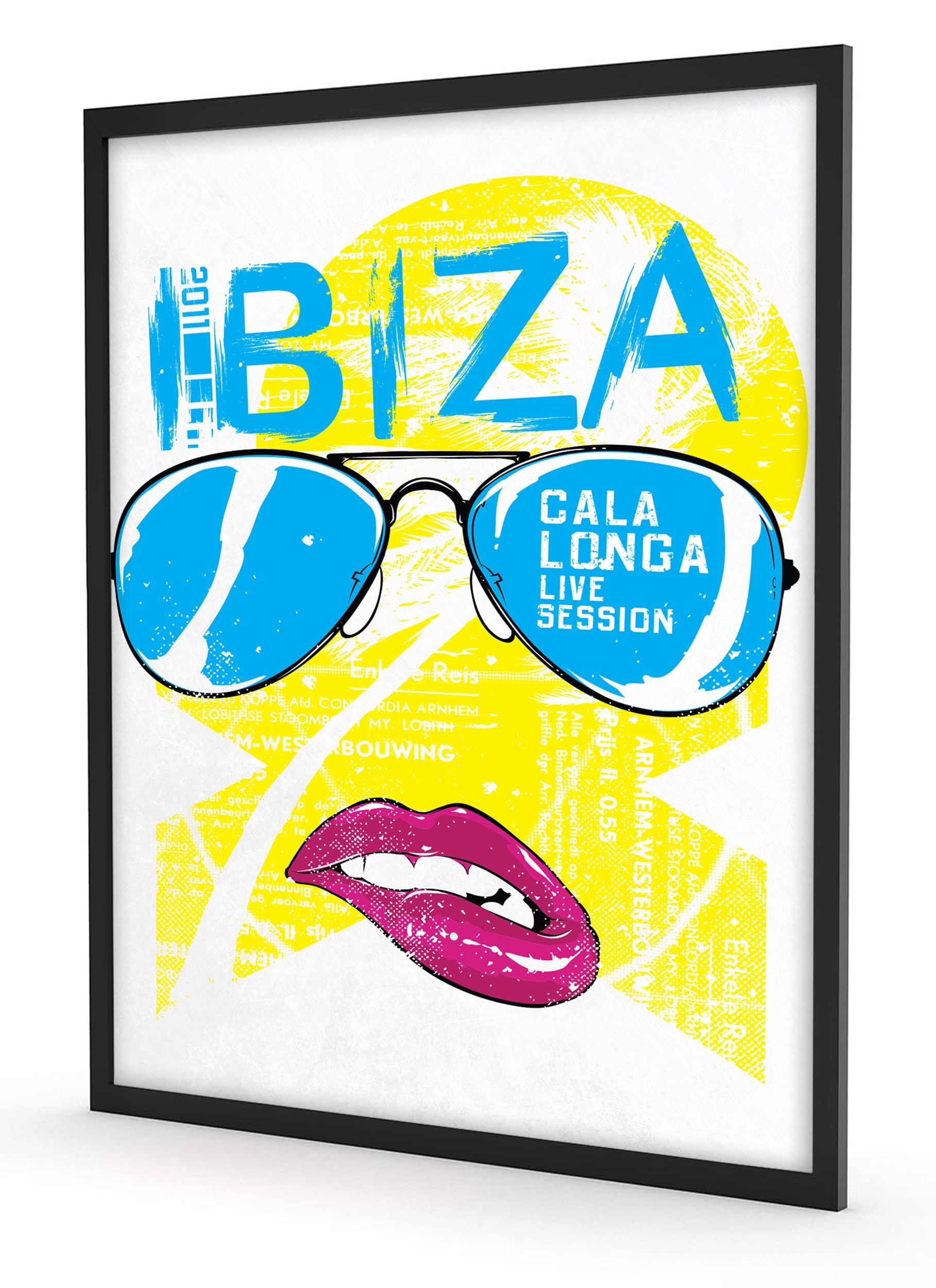 Ibiza Light - Poster con cornice, formato 80 x 60 cm, stampa artistica incorniciata