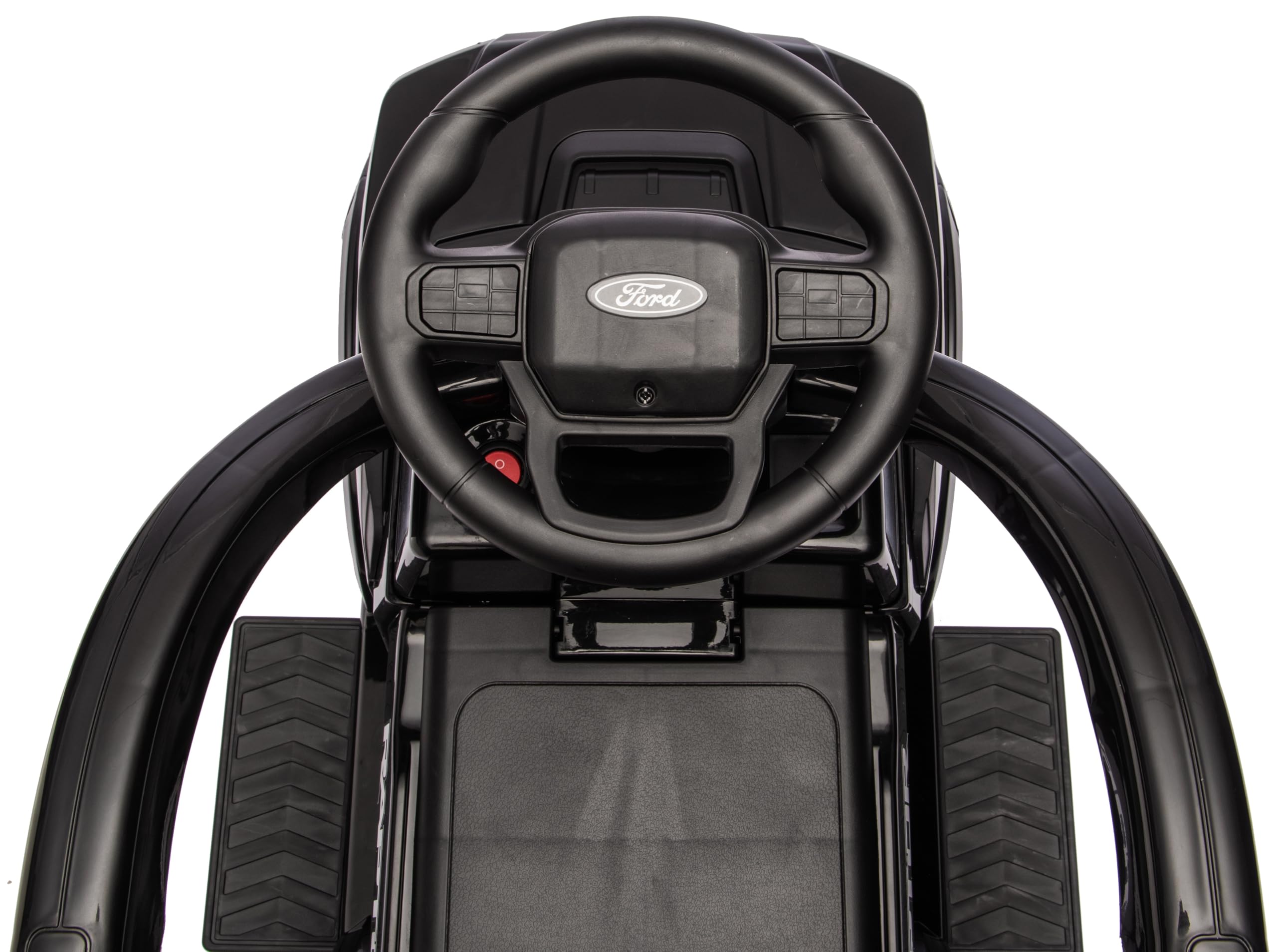 sun baby Jeździk z pchaczem dla dzieci od 12 miesięcy – Ford Raptor – duże koła terenowe, światła LED, siedzisko z oparciem i schowkiem, do 25 kg, czarny