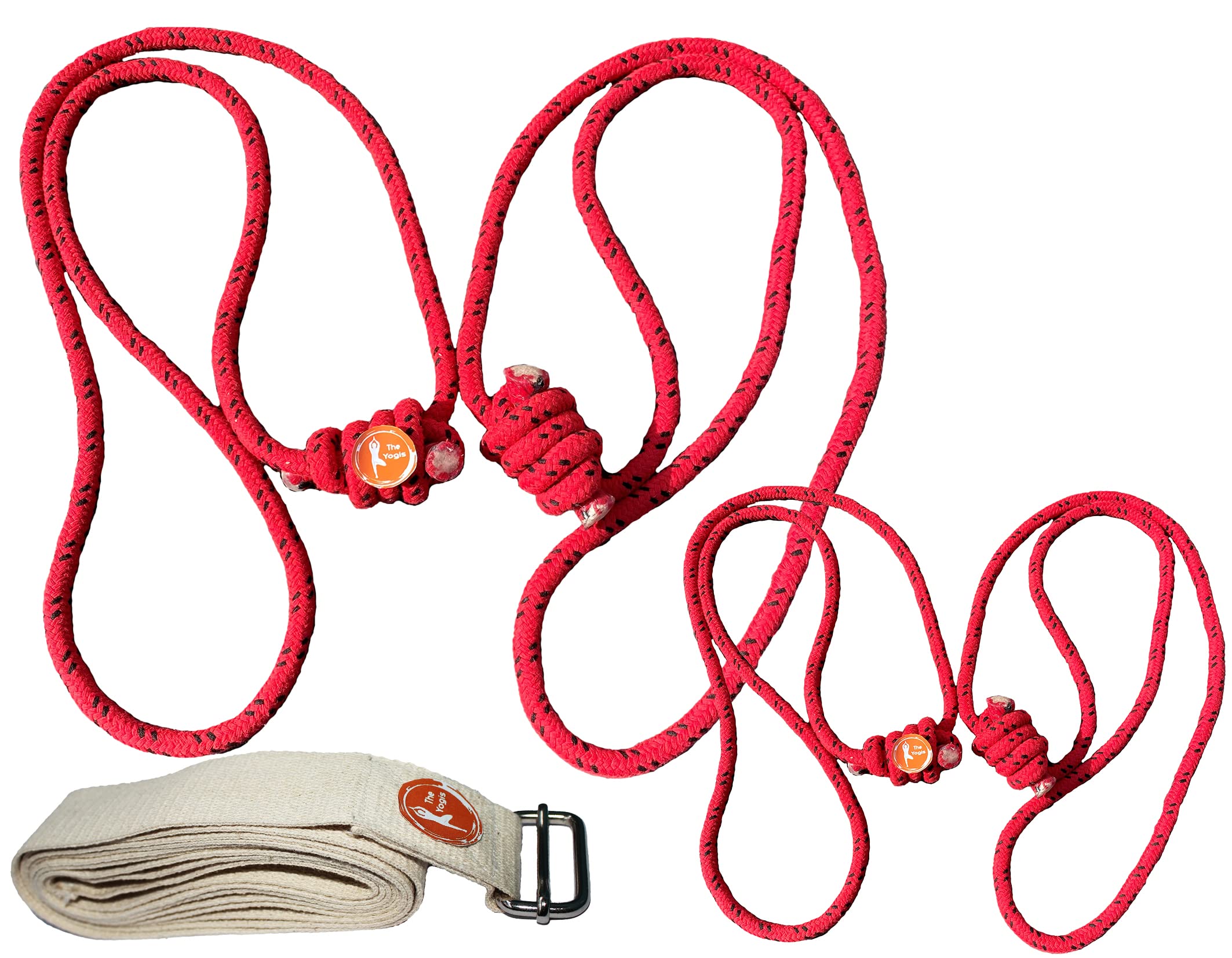 The Yogis Iyengar Wall Yoga Ropes [ COTTON ] Set of - 4 Ropes (2 Long, 2 Small) with Yoga Belt (B0B73XVCTN) Amazon Price History, Amazon Price Tracker
