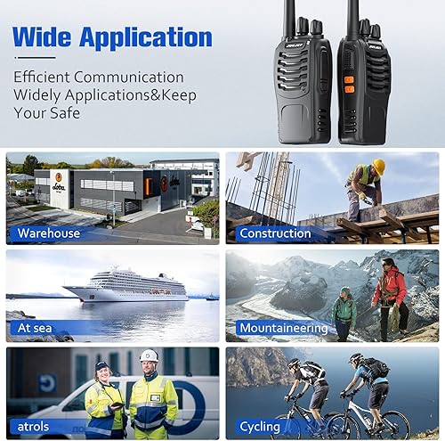 Miniatura 7 de JUCJET Walkie Talkies Radio bidireccional portátil con auriculares originales (paquete de 2)