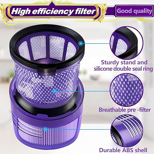 Miniatura 8 de Paquete de 2 filtros de repuesto para Dyson V11 Animal, V11 Torque Drive Detect Aspiradora inalámbrica, repuesto # 970013-02