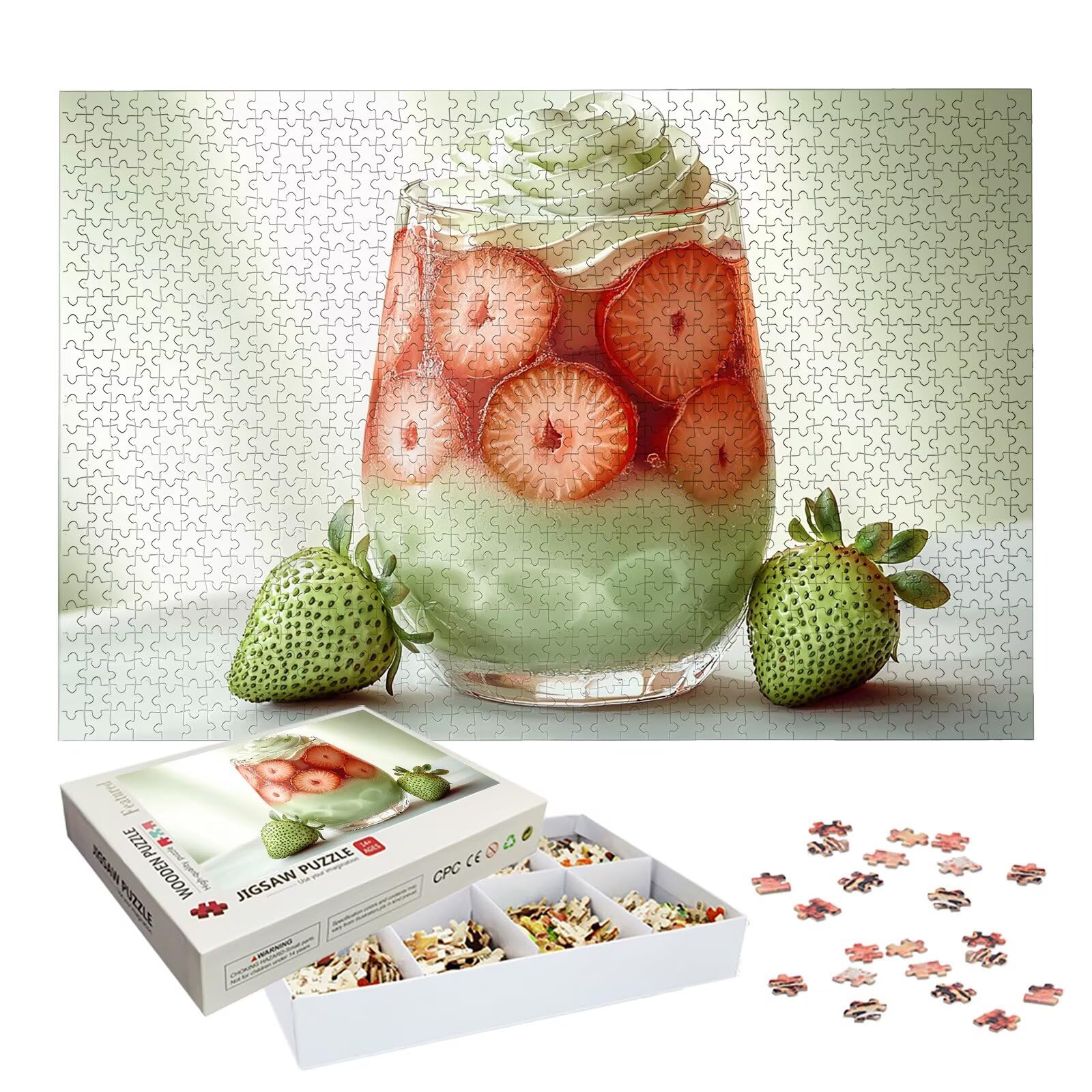 Puzzle 2000 Teile, Obst Puzzle 2000 Teile Erwachsene, Klassische Puzzles Eiscreme, Holzpuzzle Erwachsene, Puzzlespiele für Die Ganze Familie, Geschenke für Frauen, Geschenke für Männer, Dekor, -8845