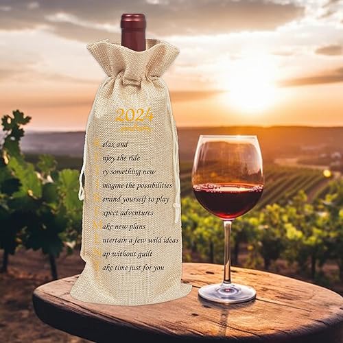 Miniatura 6 de Bolsa de vino para regalos de jubilación 2024, bolsas de vino de jubilación, bolsas de regalo para botellas de vino de jubilación, regalos
