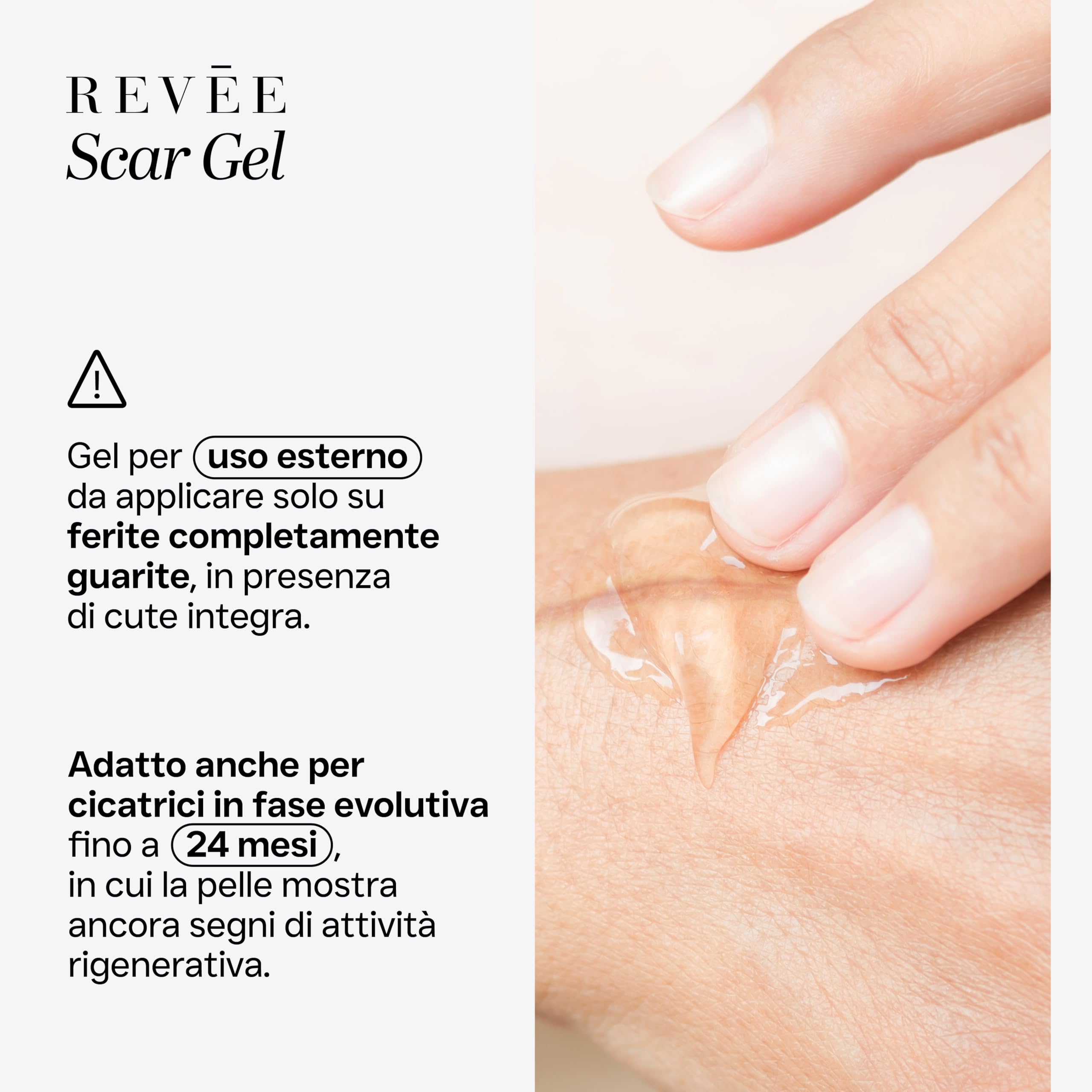 REVÉE Scar Gel 10g Crema Cicatrici Chirurgiche - 100% Silicone, Gel Topico per Cicatrici, Crema Cicatrizzante Ferite
