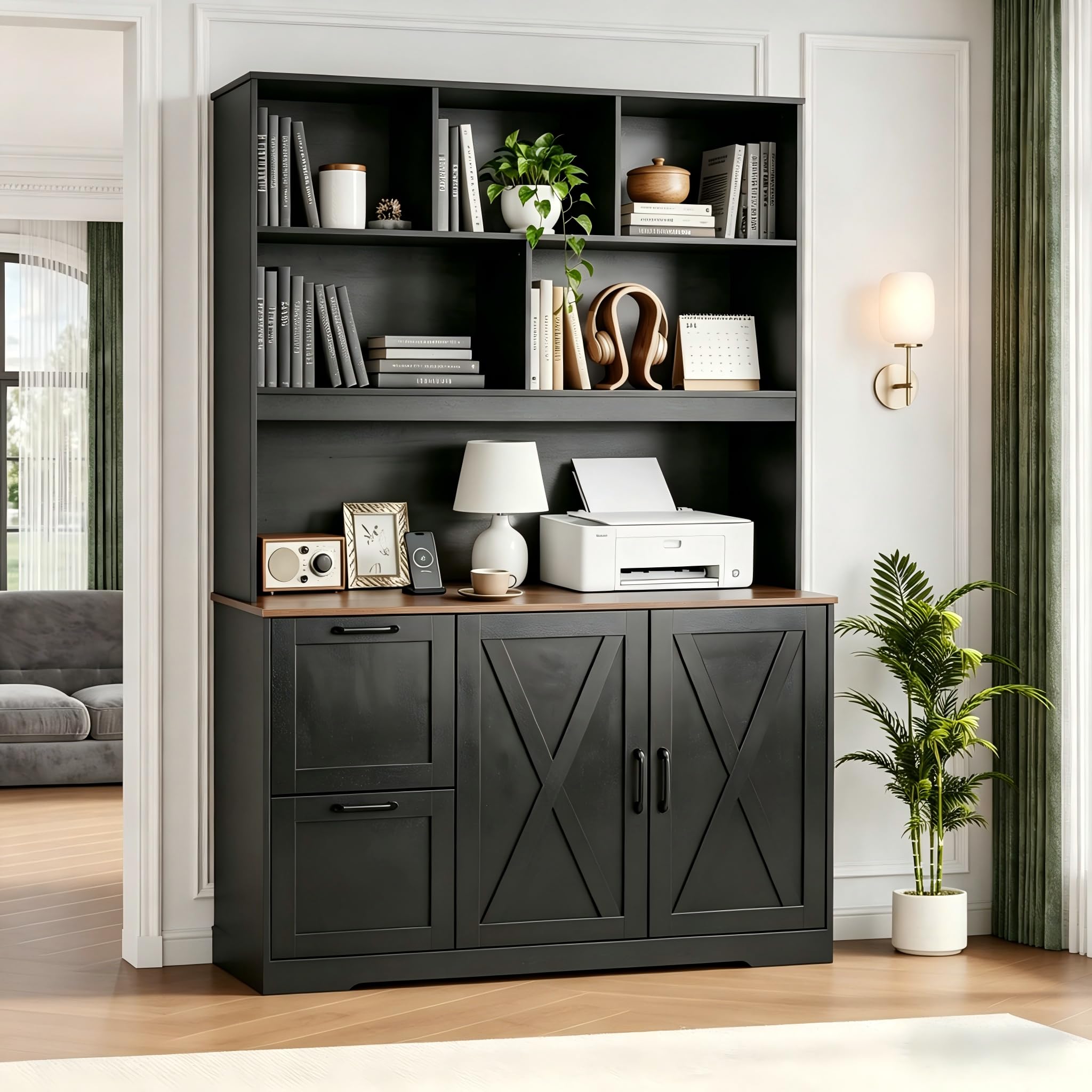 Amazon.com: NORTHSKY 72'' Tall Bookshelf with Power Outlet, 2