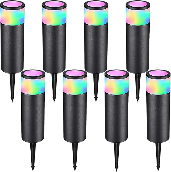 LEONLITE 8Pack Low Voltage Path Lighting, 4.5W LED Landscape Bollard Pathway Light, 12V