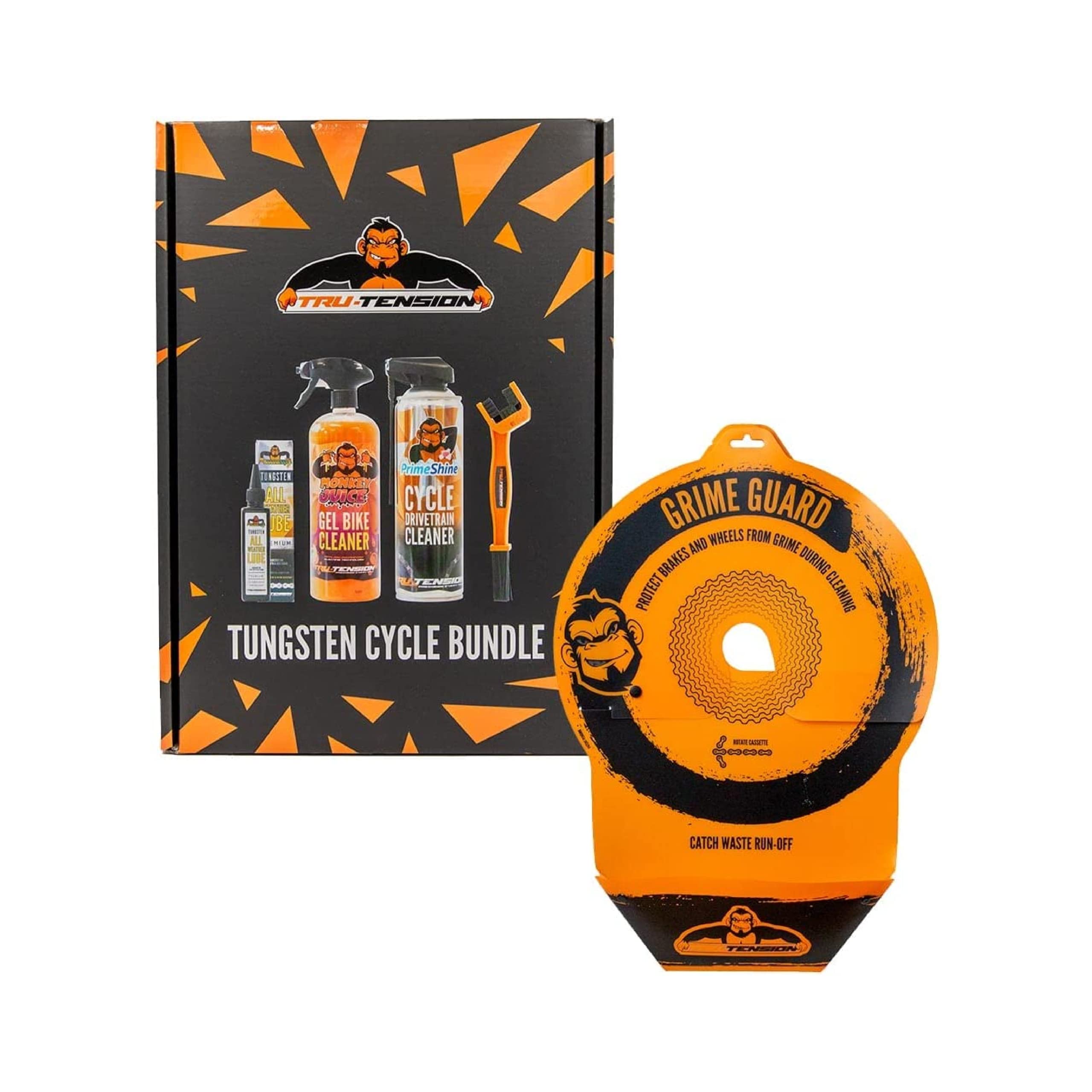 Tru-TensionGrime Guard Tungsten Bundle | 5 Piece Bicycle Kit | Protect Brakes & Wheels During Cleaning
