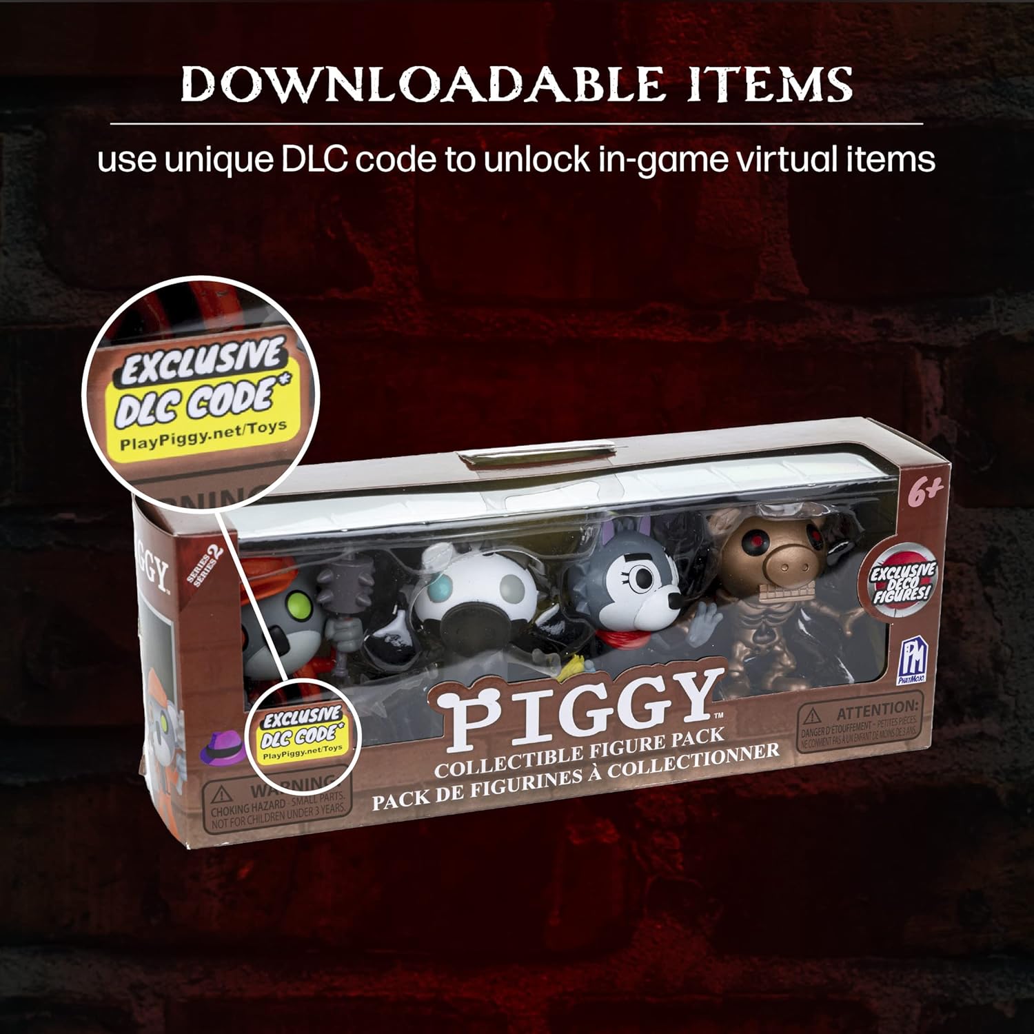 PIGGY Collectible Figure Pack with DLC - Includes Four 3” Characters (Frostiggy, Willow, Kolie, Skelly) - Series 2