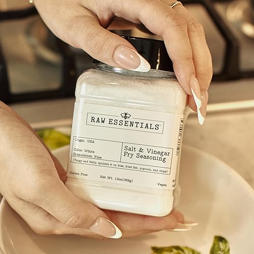 Miniatura 4 de Raw Essentials Condimento para papas fritas con sal y vinagre, condimento gourmet para papas fritas, pescado frito, palomitas de maíz y papas