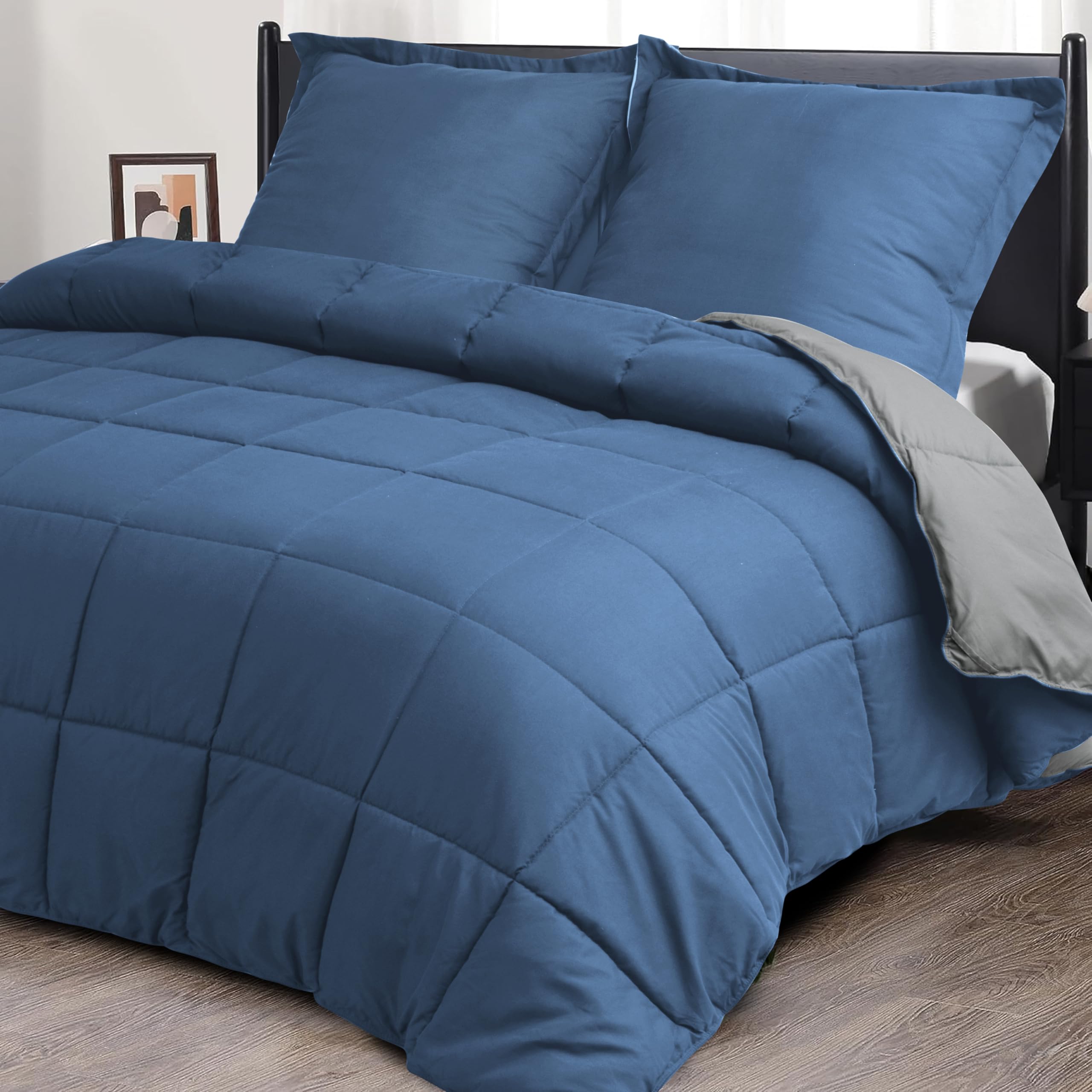 HIG Bettdecke 240x220 cm + 2 Kissenbezüge 65x65cm – Oeko-TEX