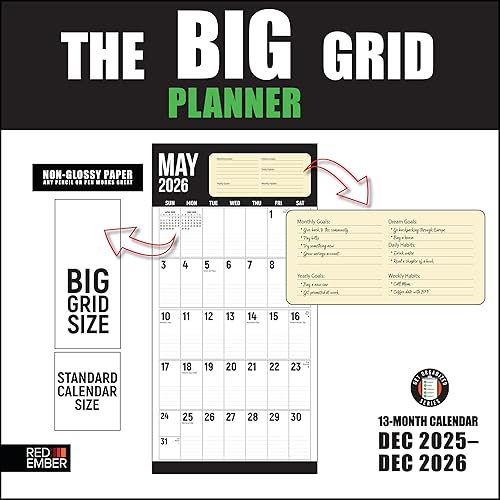 Miniatura 41 de RED EMBER Select - Calendario de pared 2026 de Playas Untamed & Scenic 2026 de 12 meses | 12 x 24 pulgadas abierto | Papel grueso y resistente | 01