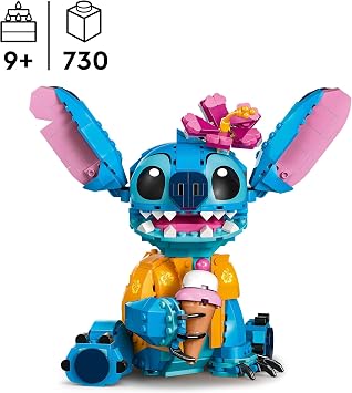LEGO ǀ Disney Stiç 43249-9 Yaş ve Üzeri Çocuklar için Dondurma Külahlı İnşa Edilebilen Yaratıcı Oyuncak Yapım Seti (730 Parça)