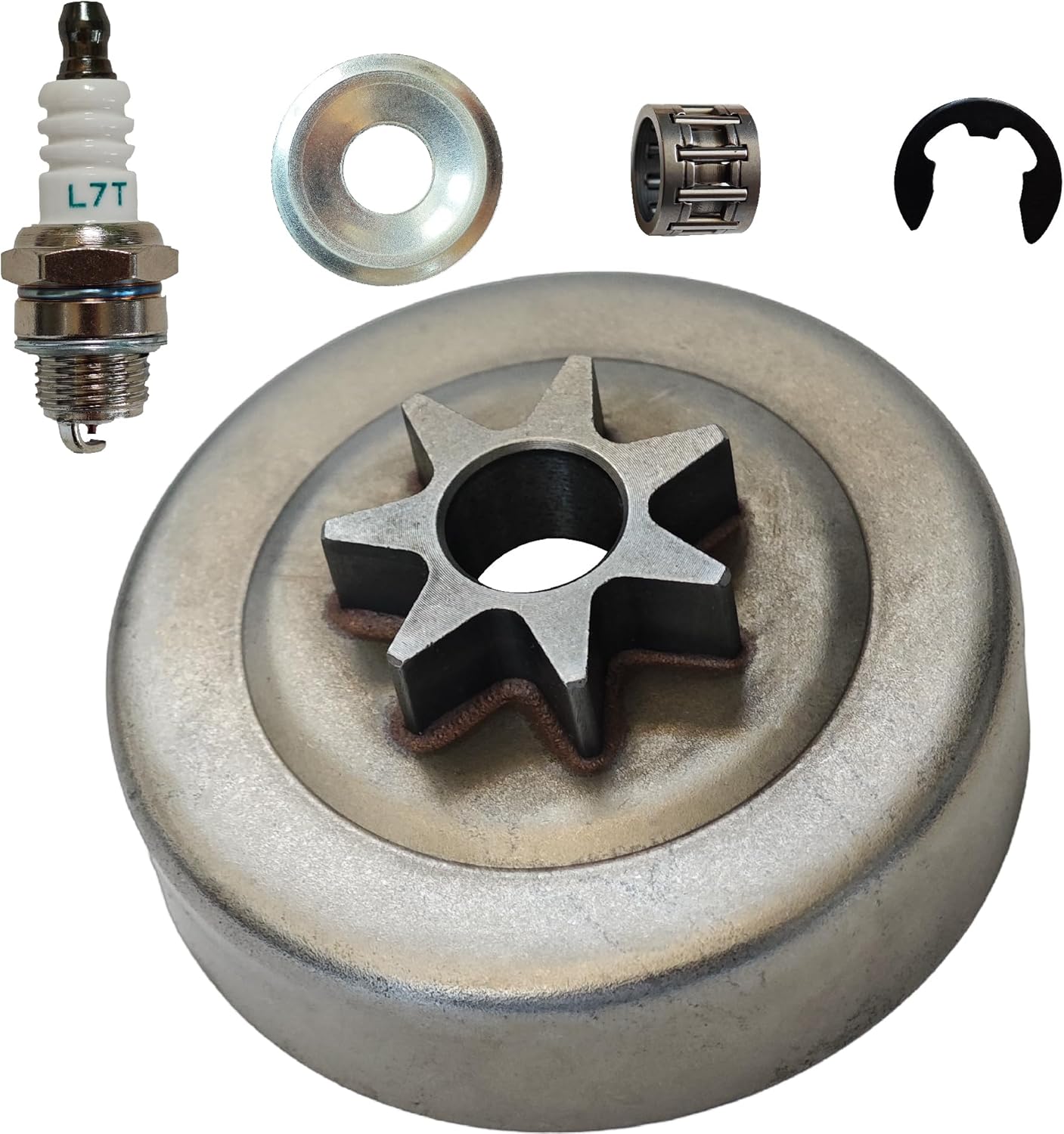 Amazon.com: Clutch Drum Sprocket kit .325 7T Washer E-Clip Needle ...