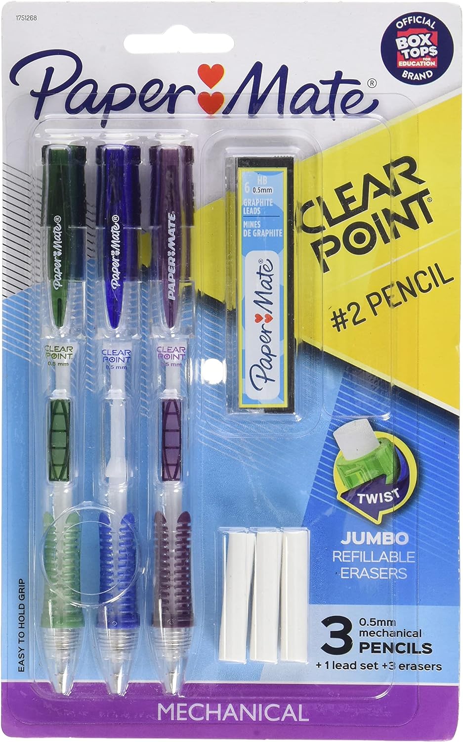 Paper Mate Multicolor 2 Mechanical Pencils with Lead 0.5mm Office Products