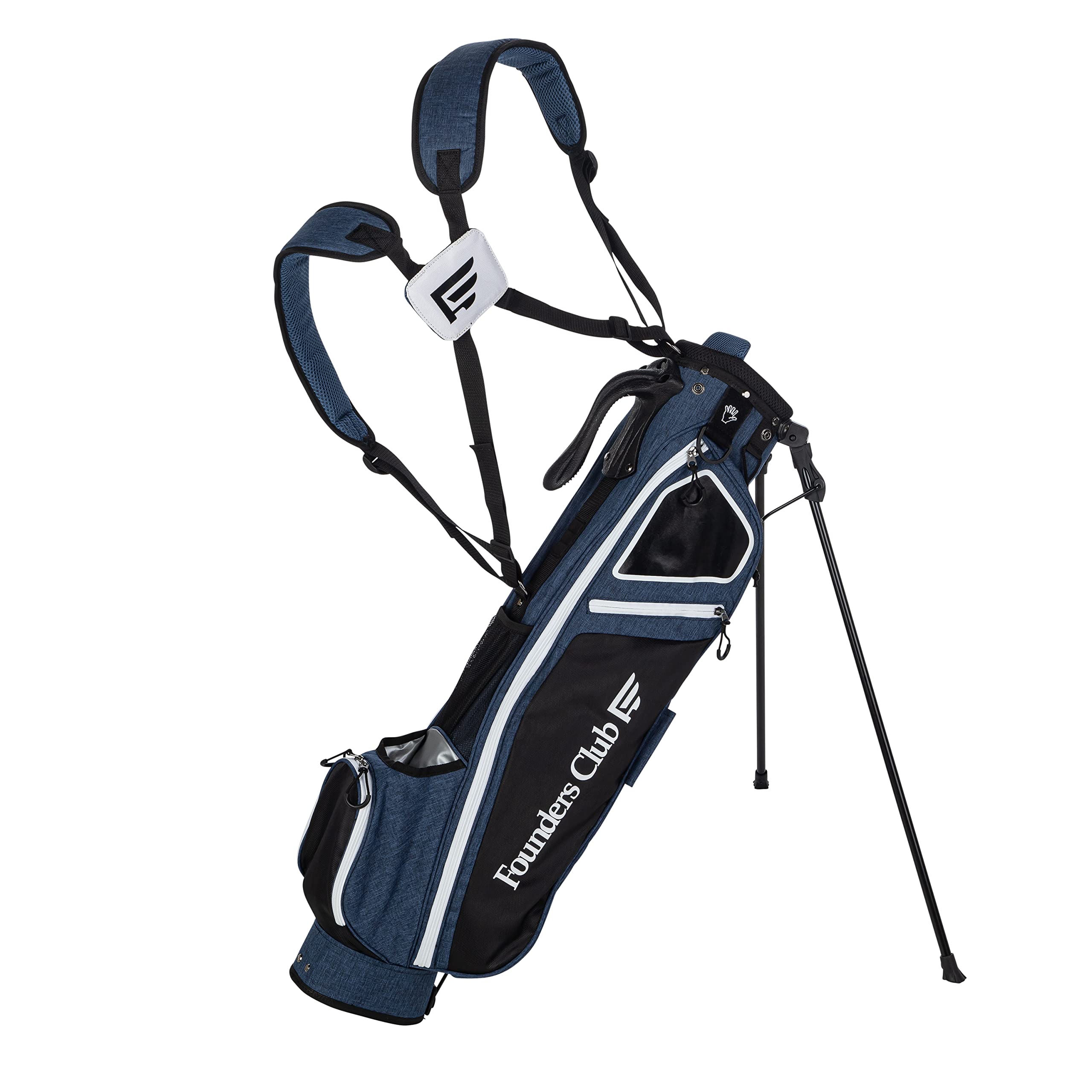Founders ClubLightweight Sunday Golf Bag with Dual Strap and Stand -Easy to Carry Pitch & Putt- Driving Range - Par 3 Stand Bag