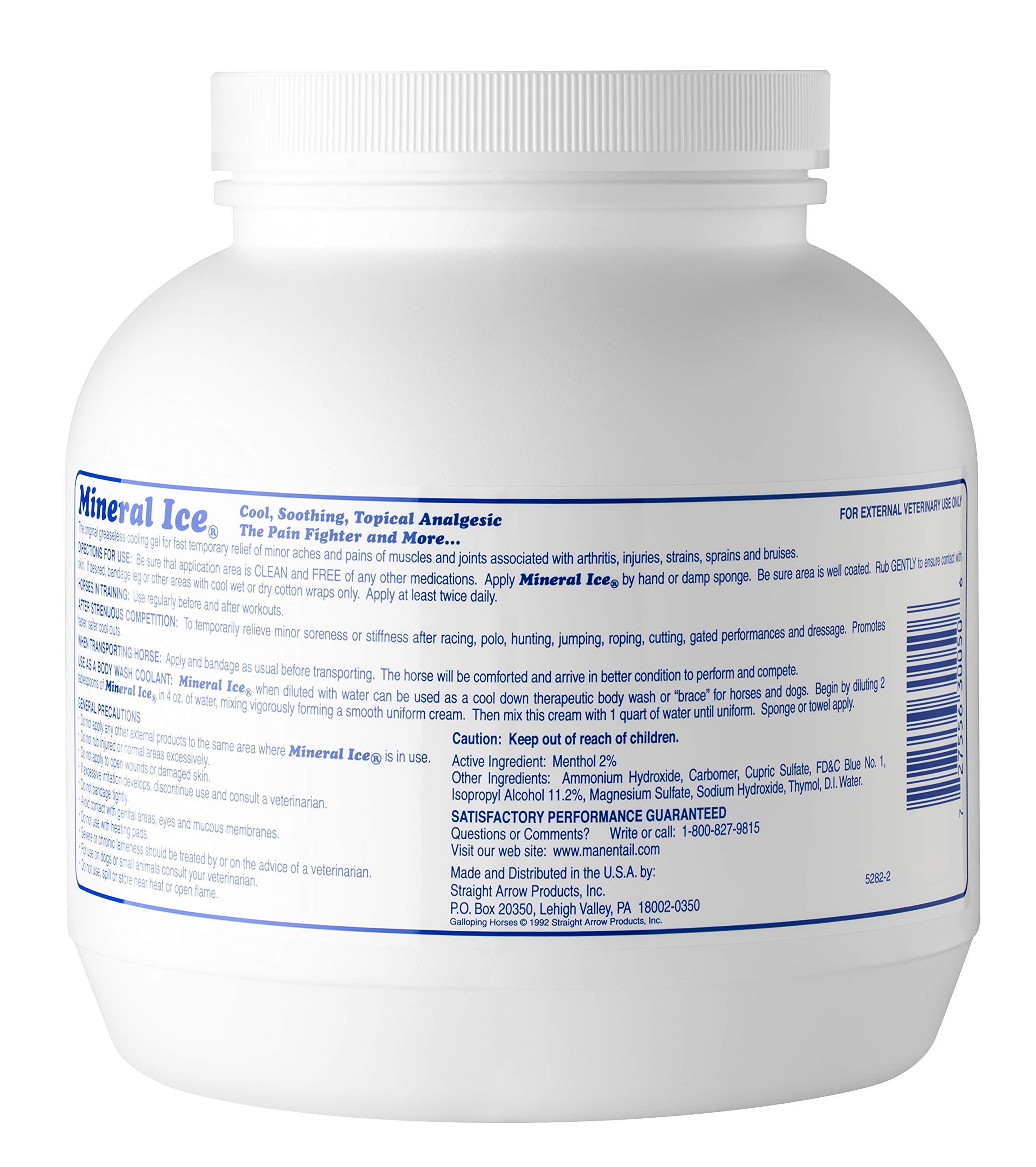 Straight Arrow Mane N Tail Mineral Ice for Muscular and Joint Ache for Horse, 78 ounces