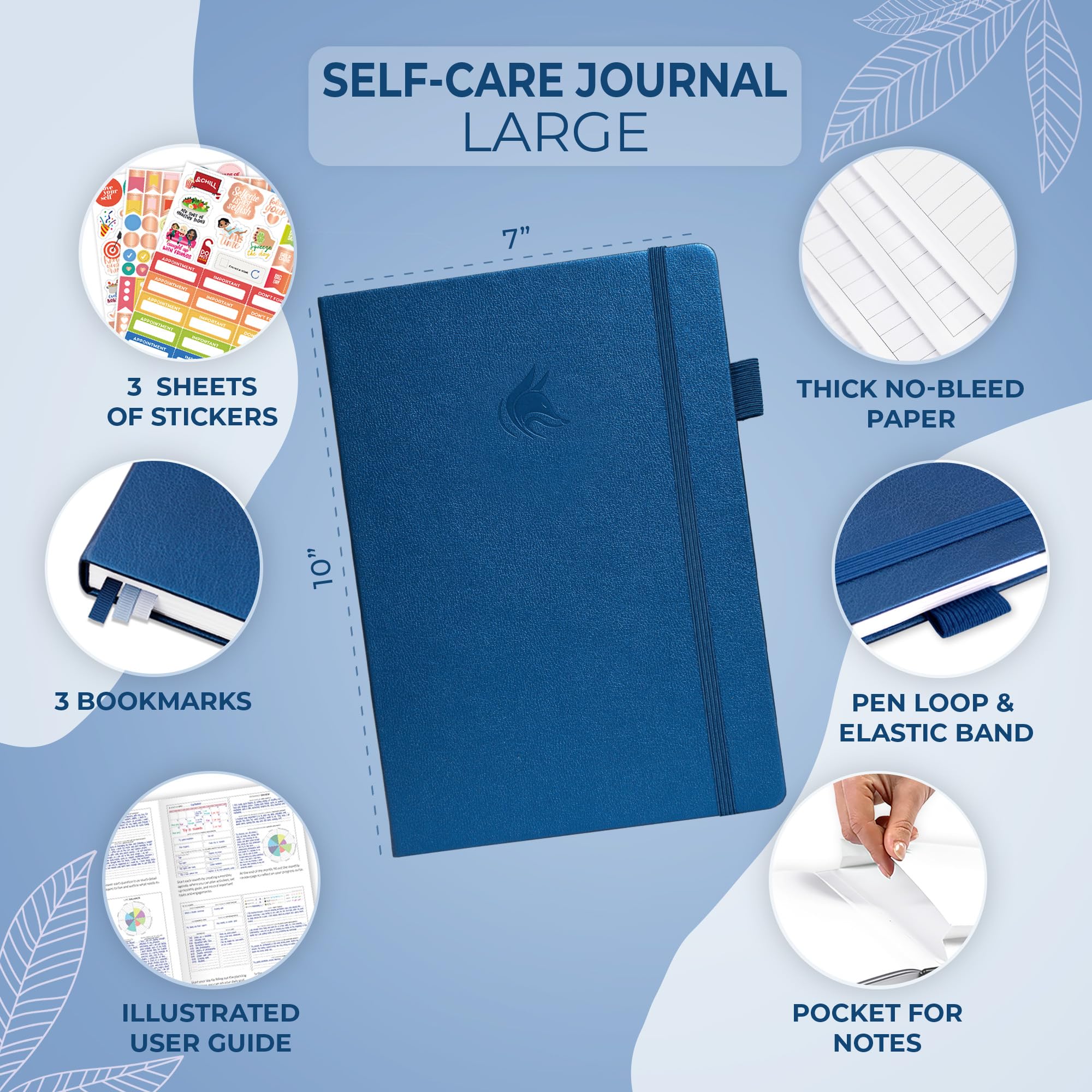 Clever Fox Diario de Cuidado Personal y Bienestar - Cuaderno de Reflexión Diaria, Salud Mental y Desarrollo - Meditación y Estado de Ánimo para Mujeres
