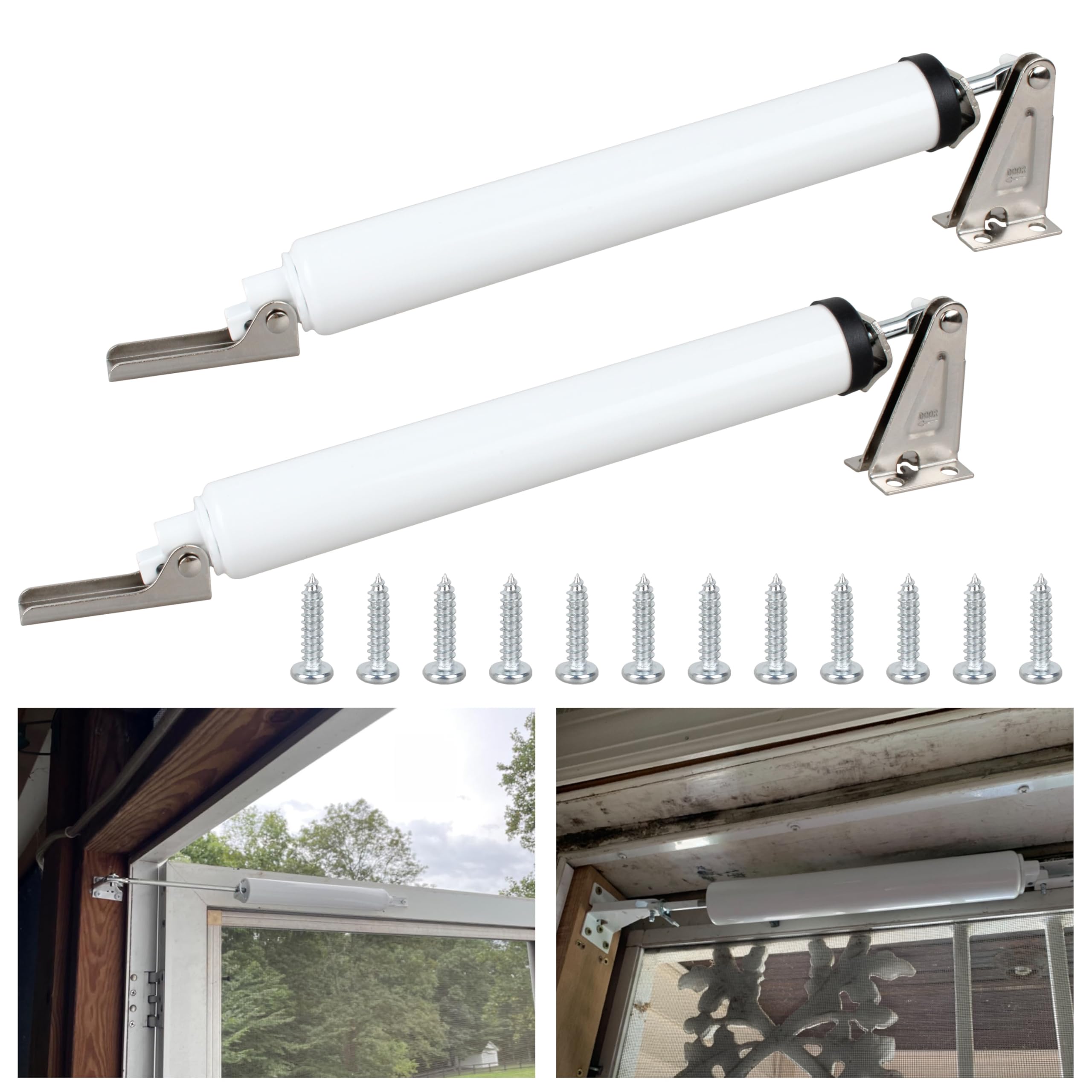 2 Pack Heavy Duty Screen Door Closers - Adjustable Pneumatic Storm Door Shocks with Cushion Speed Control, Smooth Closing for Screen & Storm Doors, Black — Amazon image 8