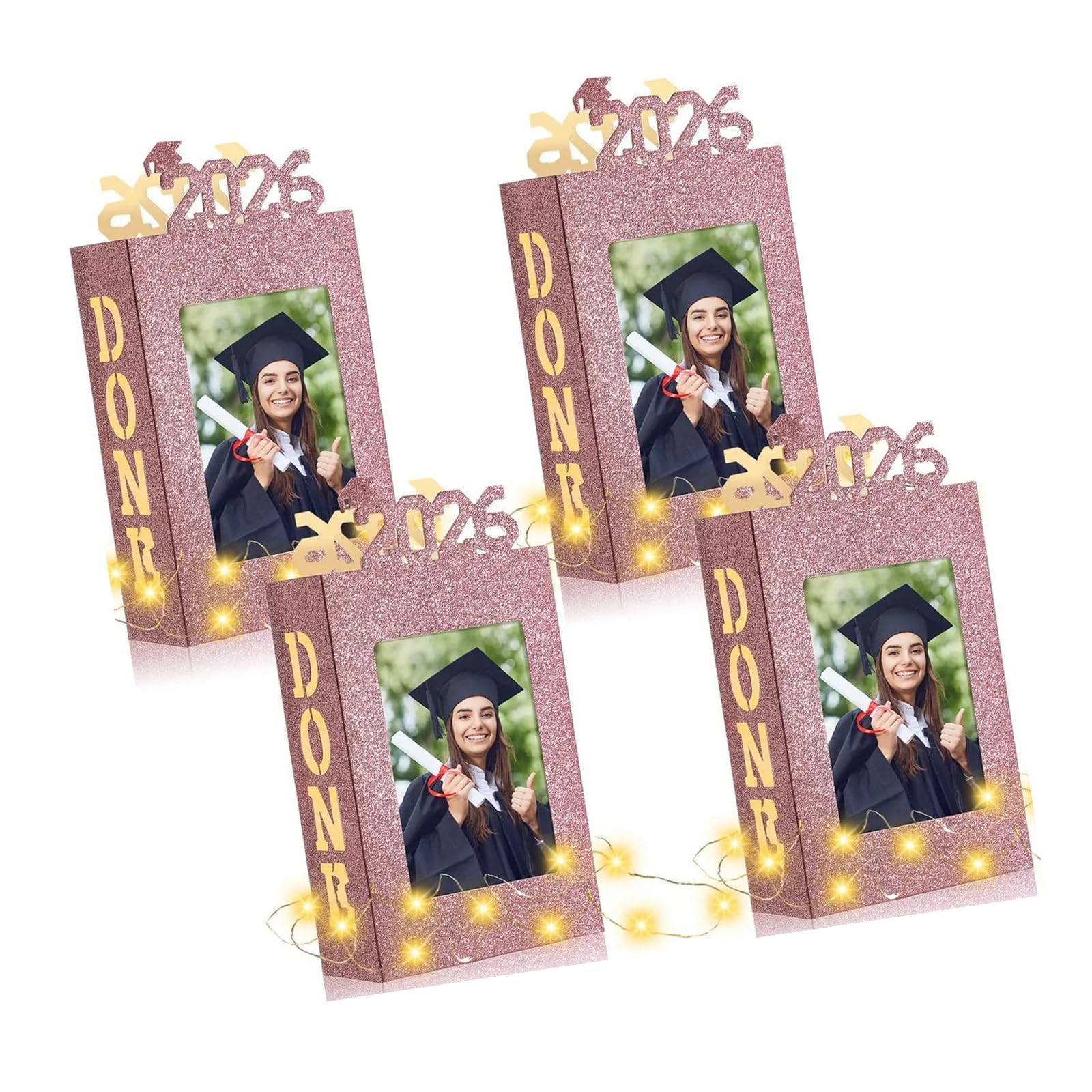 Shntig Memory Display Box Desktop PET Picture Holder Stand for Photos Certificates and Graduation Party Centerpieces Landmark Celebration Display Box