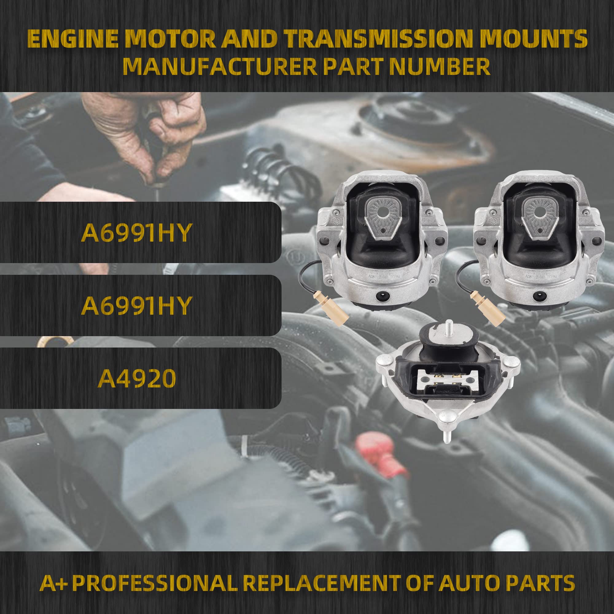 Amazon.com: Dasbecan Engine Motor Trans Mount Set 3PCS Compatible 