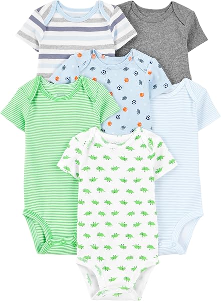 Simple Joys by Carter's Short Sleeve Bodysuit Body Bebé-Niños (Pack de 6) - 5